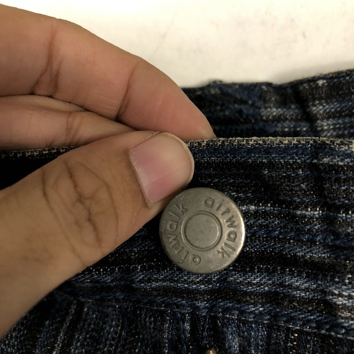 Japanese Brand 🔥90’s Vintage Airwalk Striped Denim Jeans Size US 34 / EU 50 - 12 Thumbnail