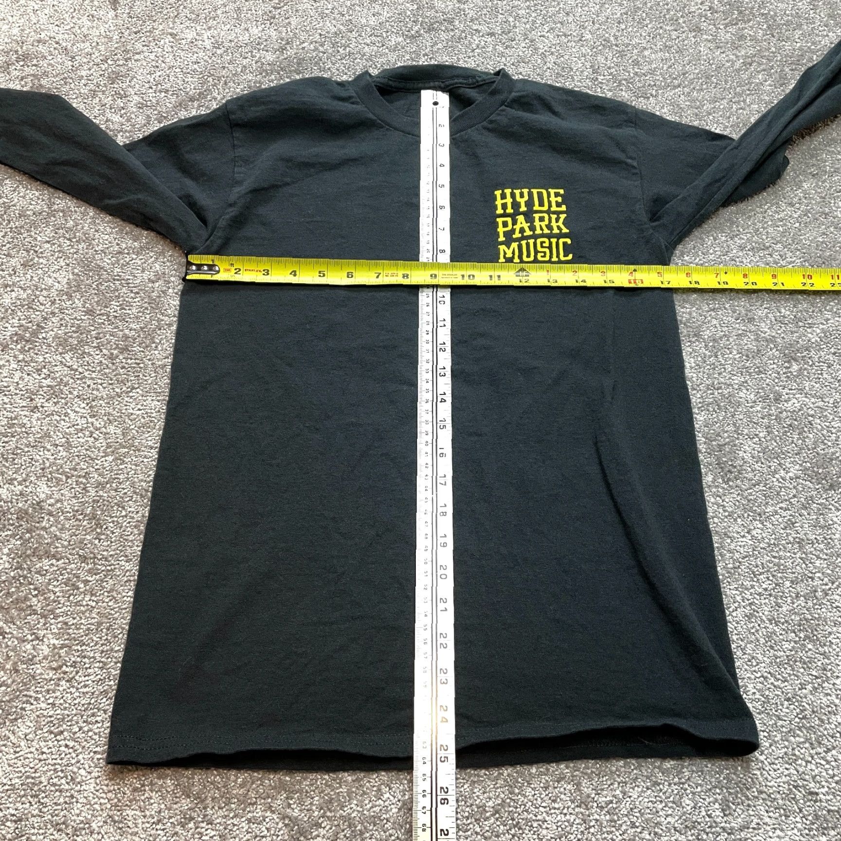 Vintage Hyde Park Music Shirt Adult Small Black Long Sleeve Cotton I Love Band Heart Size S / US 4 / IT 40 - 3 Thumbnail