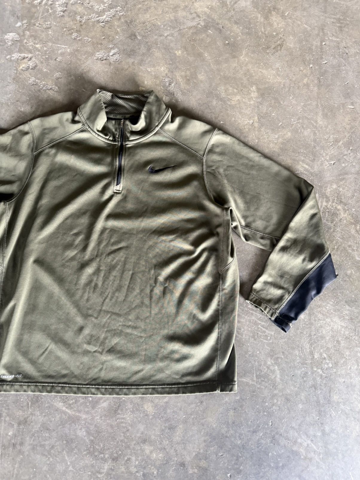 Nike Nike Therma Fit Olive 1/4 Zip Essential Pullover Sweatshir Size US XL / EU 56 / 4 - 3 Thumbnail