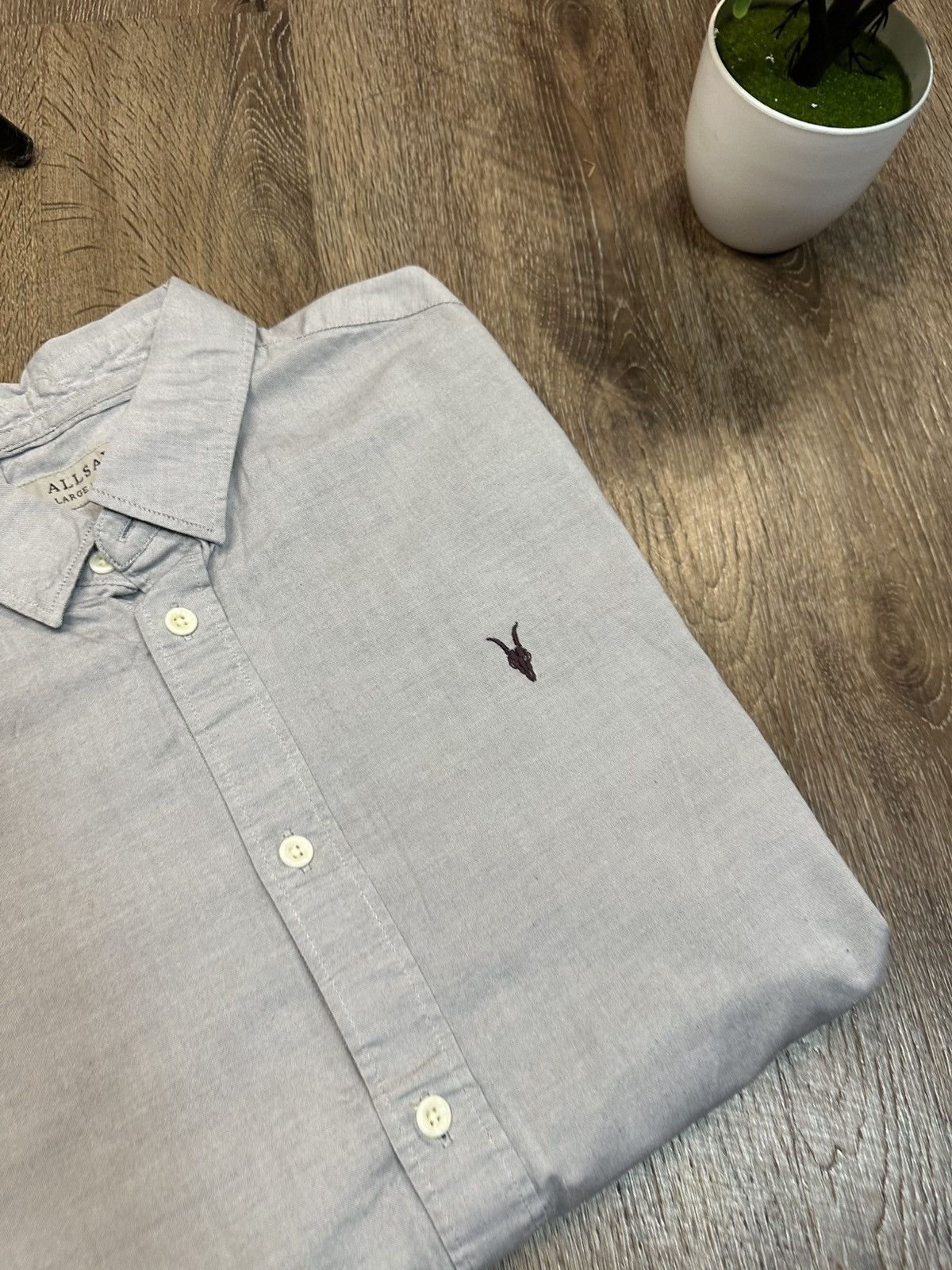 Allsaints All Saints Grey Shirt Luxury Size US L / EU 52-54 / 3 - 3 Thumbnail