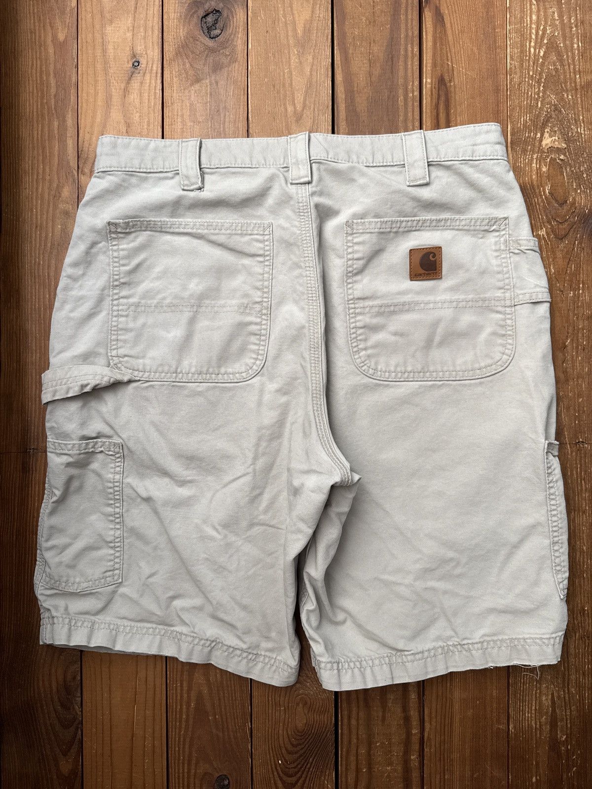 Carhartt × Vintage Vintage Carhartt Tan Carpenter Shorts Size US 32 / EU 48 - 1 Thumbnail