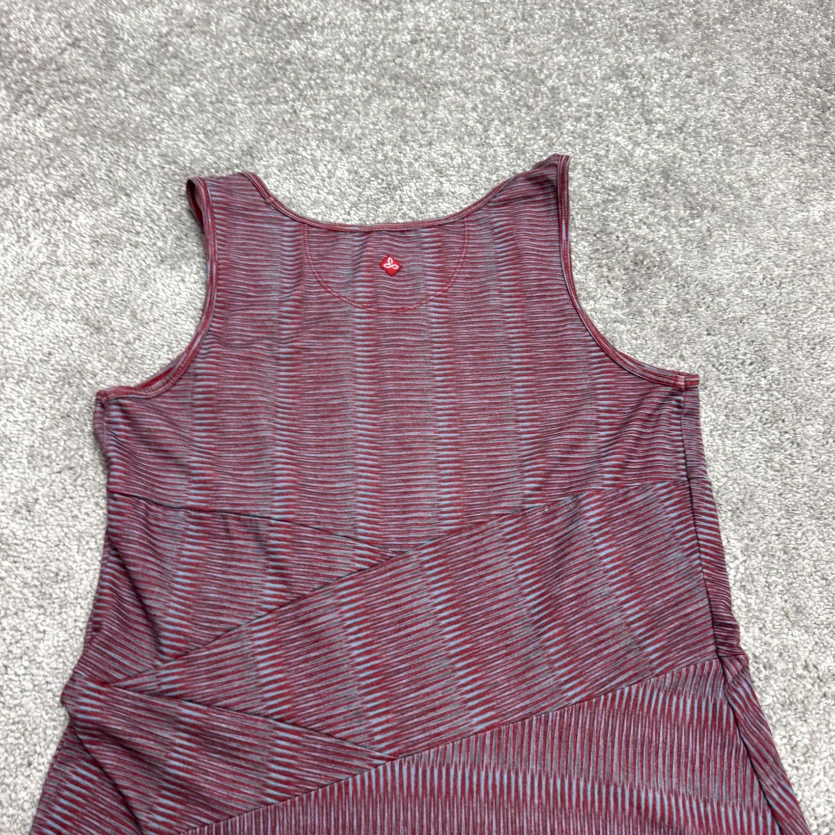 Prana Prana Amelie Sleeveless A-Line Dress Women S Burgundy Gray Geometric Stretch Multicolor Sleeveless V-Neck Knee Length Bohemian Pattern Casual Shirt? Size S / US 4 / IT 40 - 4 Thumbnail