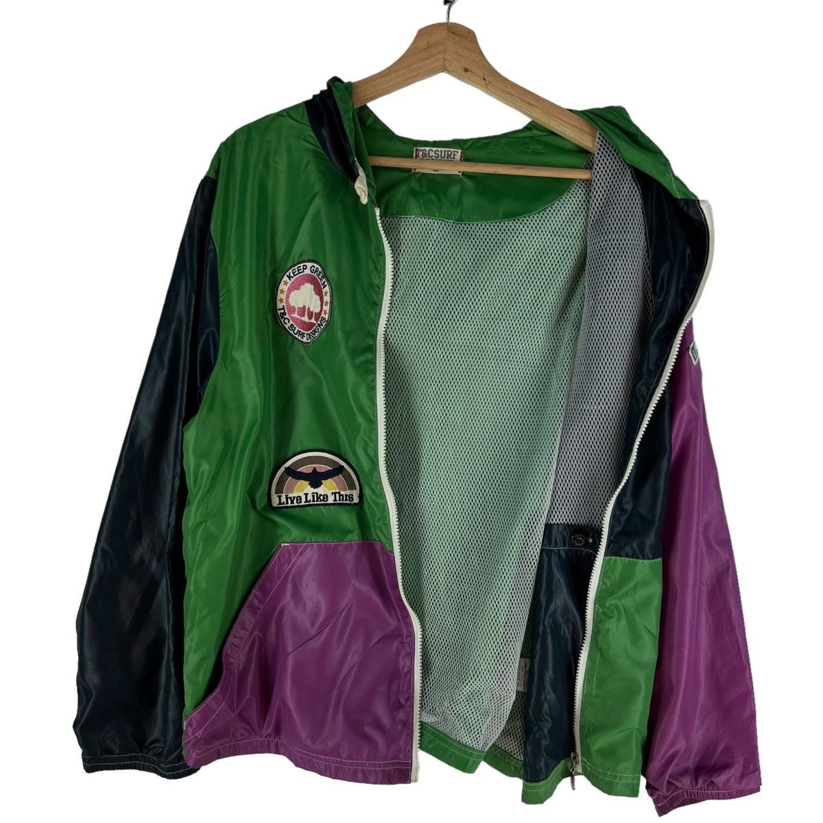Japanese Brand 🔥VINTAGE ZIPPER JACKET T&C SURF RARE MULTI BLOCK COLOUR Size US M / EU 48-50 / 2 - 6 Thumbnail