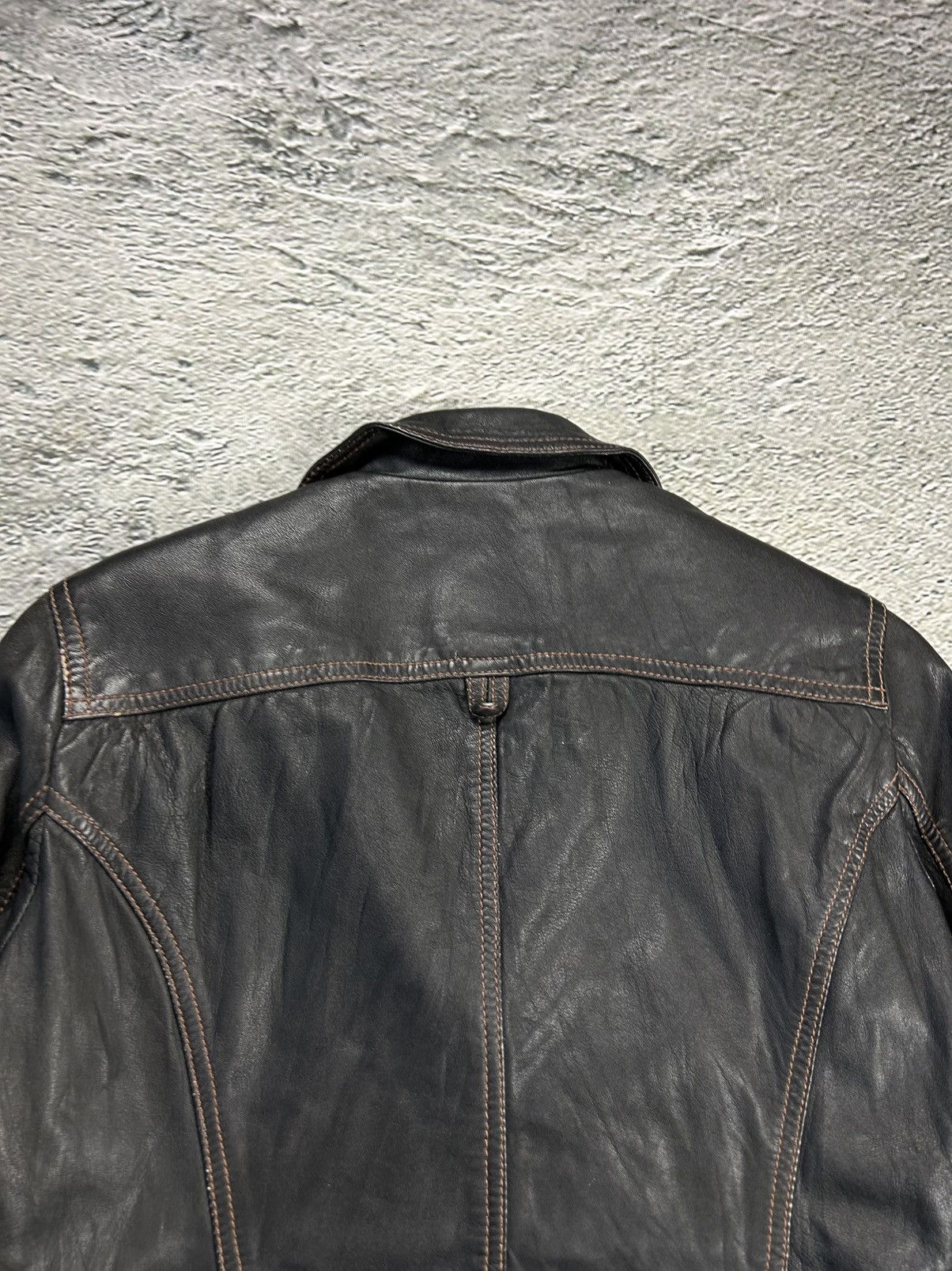 Designer × Vintage Vintage Leather Jacket Avant Garde Walter Leder Y2K Size S / US 4 / IT 40 - 13 Thumbnail