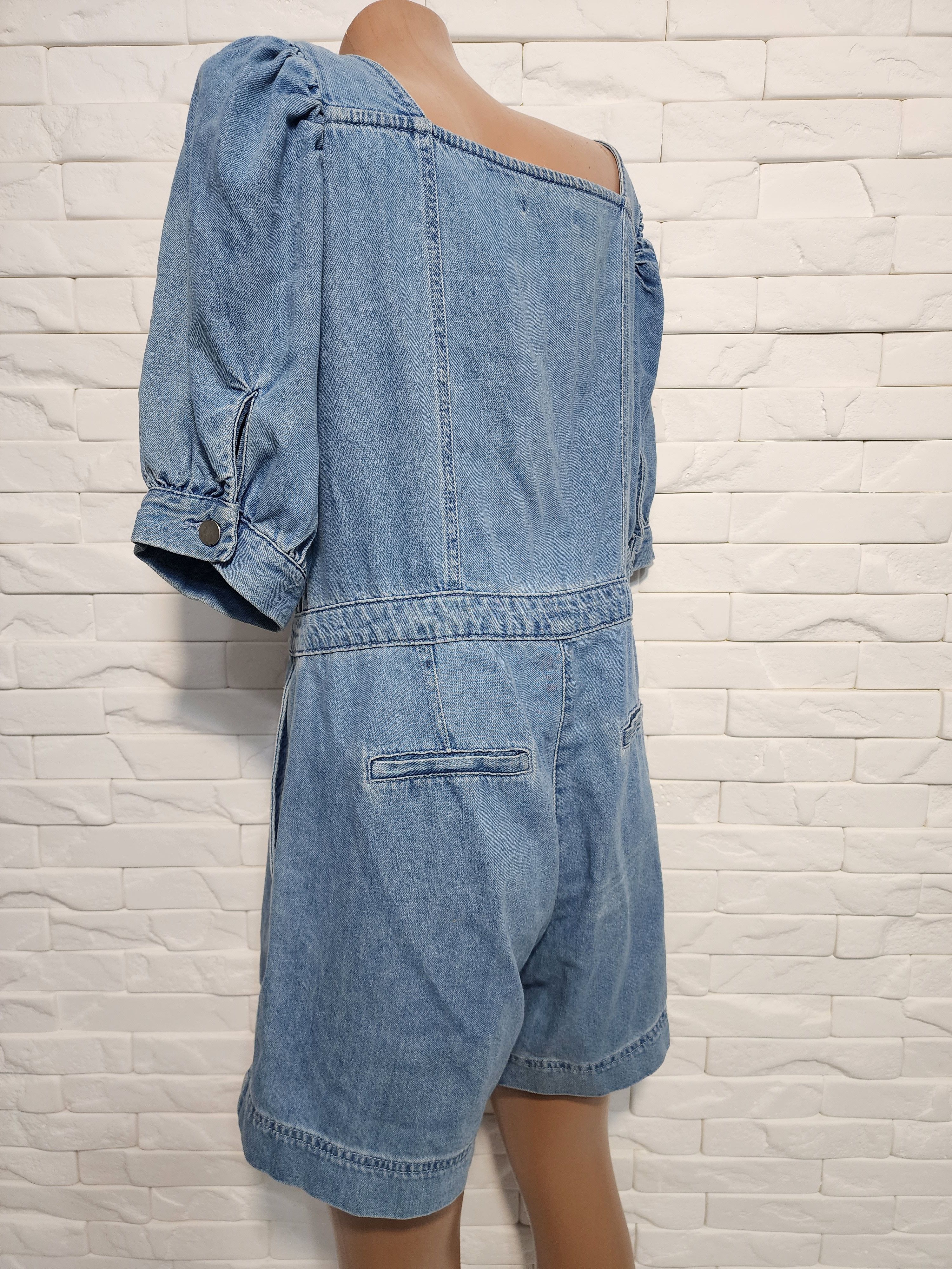 Vintage Women's cotton jumpsuit. Size 38" / US 16 / IT 52 - 6 Thumbnail