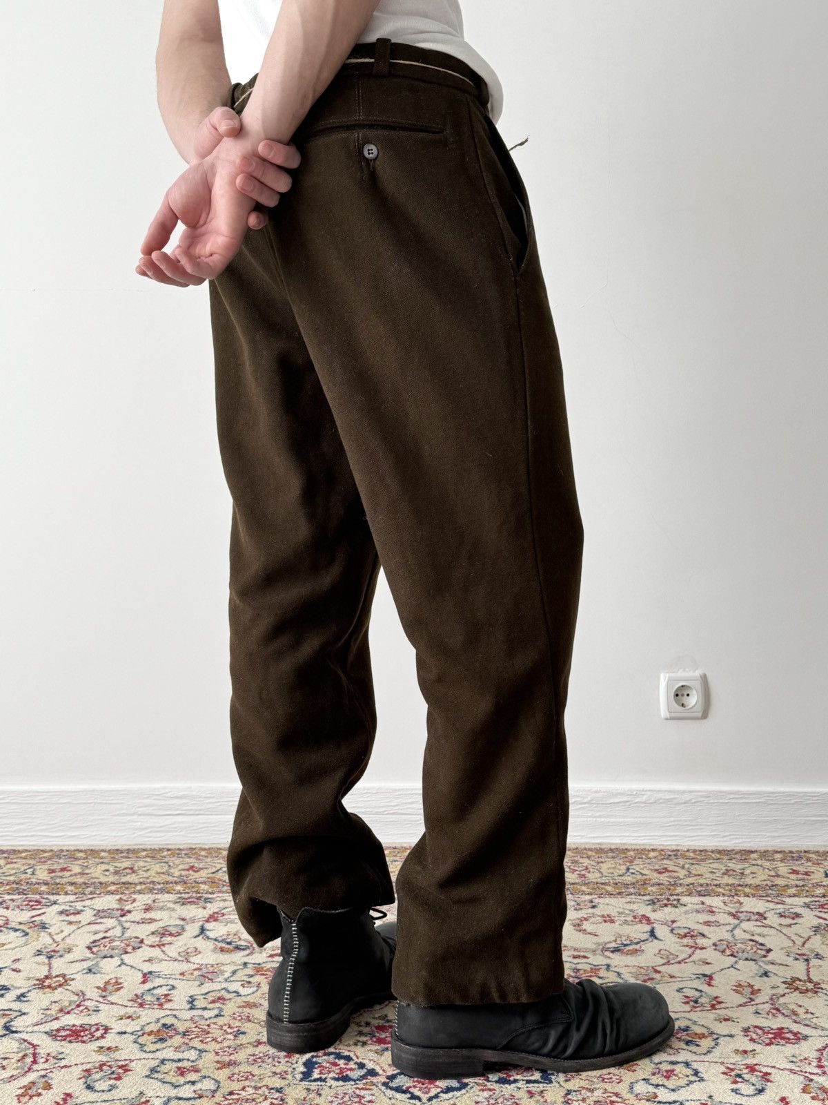 ≈1950s French Workwear Faded Brown Winter Pants