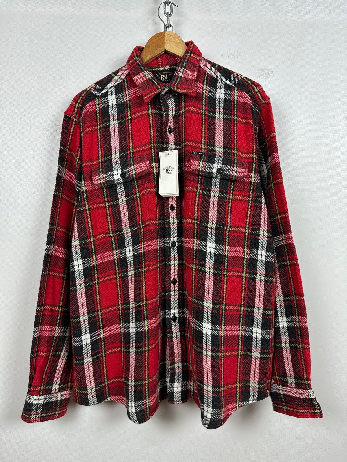 Polo Ralph Lauren RRL Ralph Lauren Double RL Plaid Flannel Long Sleeve Shirt Size US L / EU 52-54 / 3 - 1 Thumbnail
