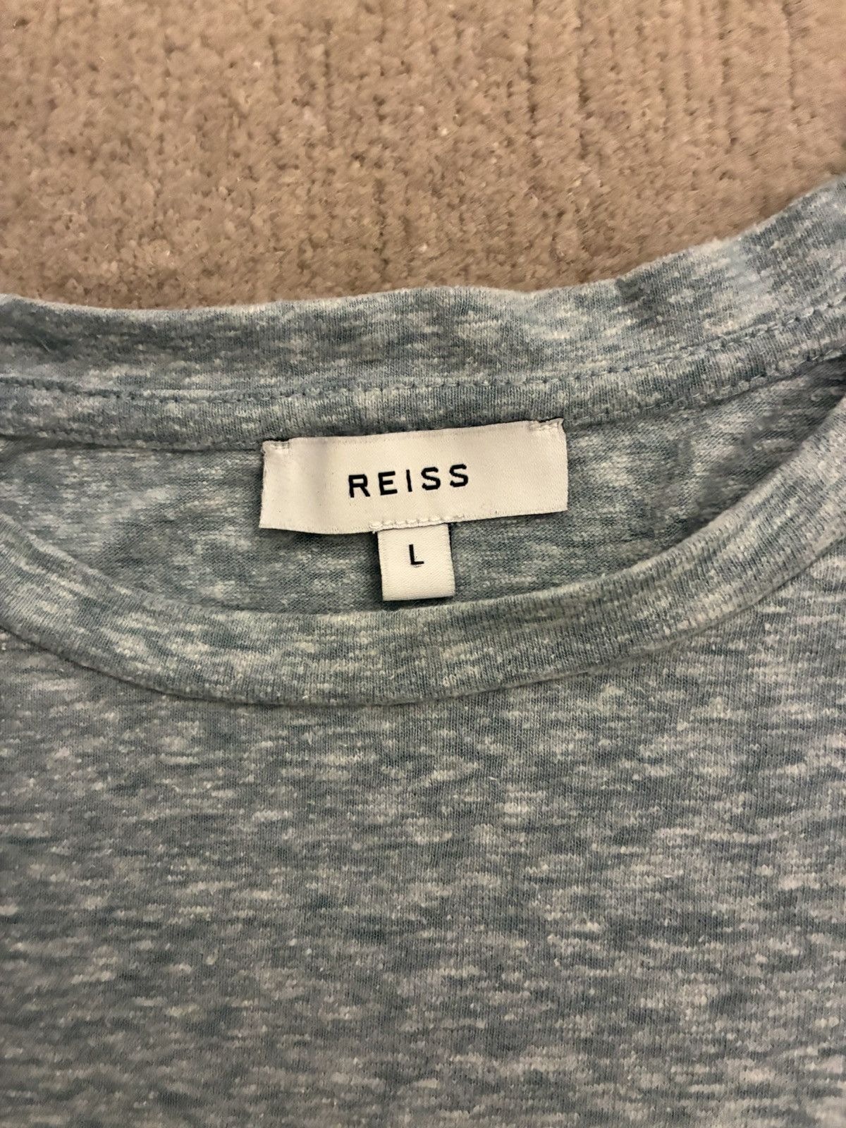 Reiss Reiss Short Sleeve Tee Light Blue Marl Size US M / EU 48-50 / 2 - 2 Thumbnail