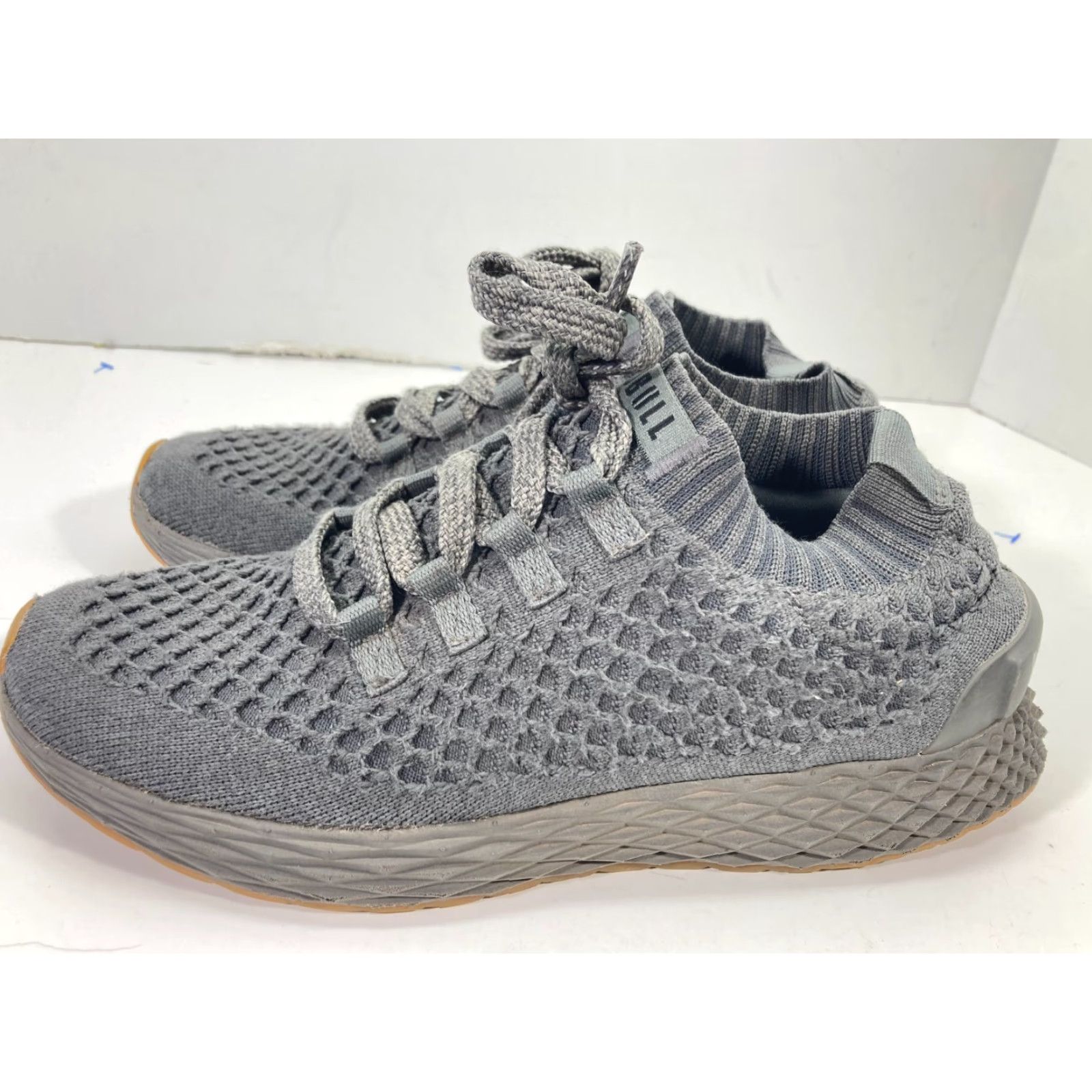 Vintage NOBULL Aspire Sneaker Womens US Size 9 Dark Grey Knit Lace Up Shoes, Low Top, Breathable Comfort, Cross Training, Gym & Training, Solid Gray, Sneakers Size US 9 / IT 39 - 5 Thumbnail