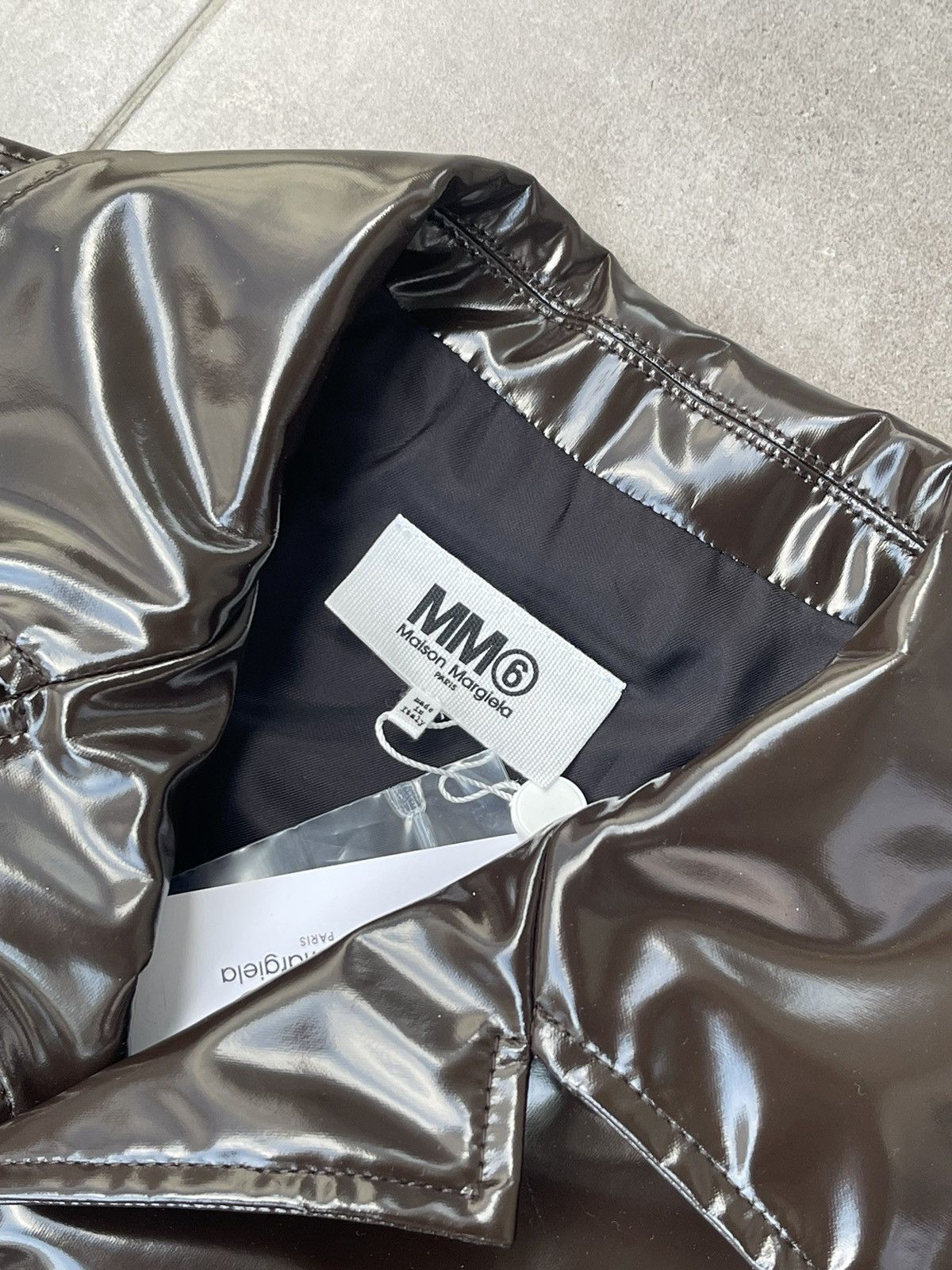 Maison Margiela !DS! SS23 Maison Margiela Faux Leather Brown Patent Jacket Size M / US 6-8 / IT 42-44 - 21 Thumbnail