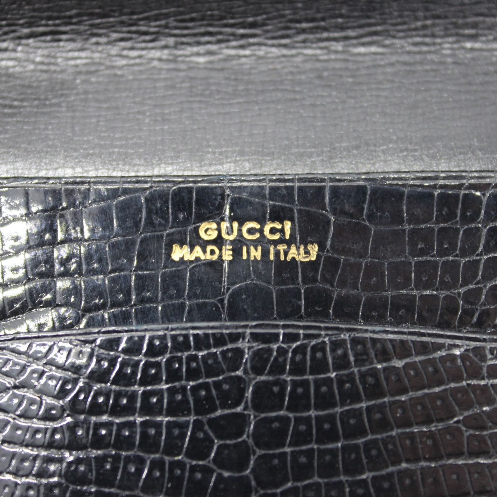 Gucci 🔴 Gucci Cardholder Wallet - Black Crocodile Size ONE SIZE - 9 Thumbnail