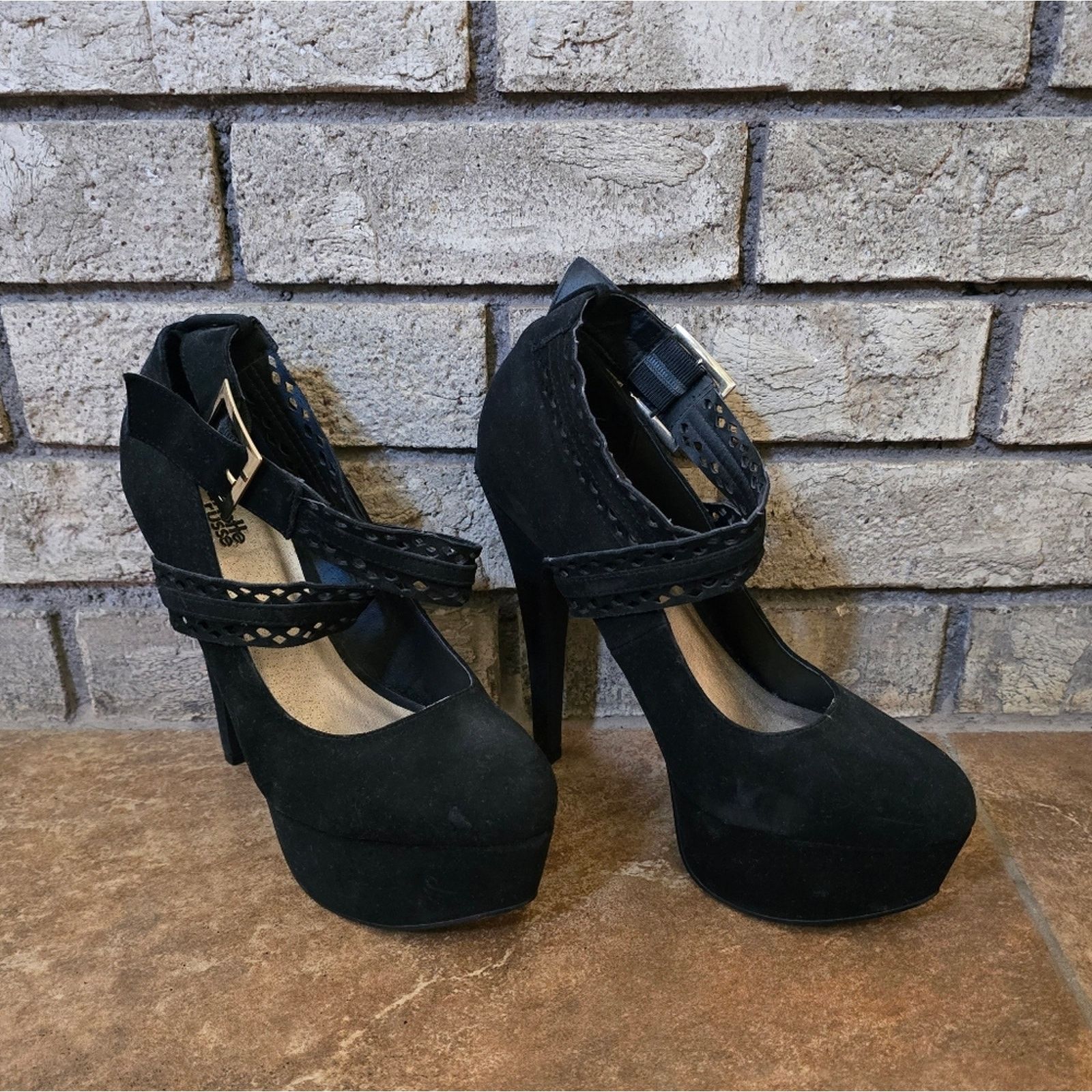 Other Black | CHARLOTTE RUSSE | Penelope Heels Size US 8 / IT 38 - 2 Thumbnail