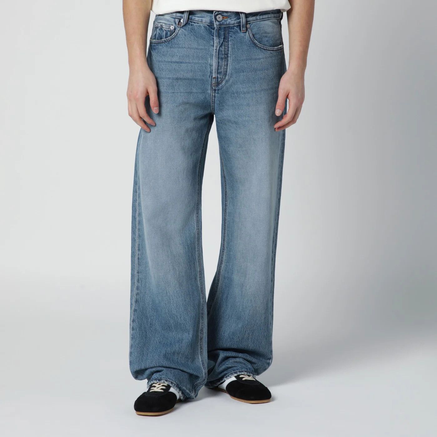 Jacquemus o1d2blof0526 Straight-leg Denim Jeans in Blue Size US 33 - 1 Thumbnail