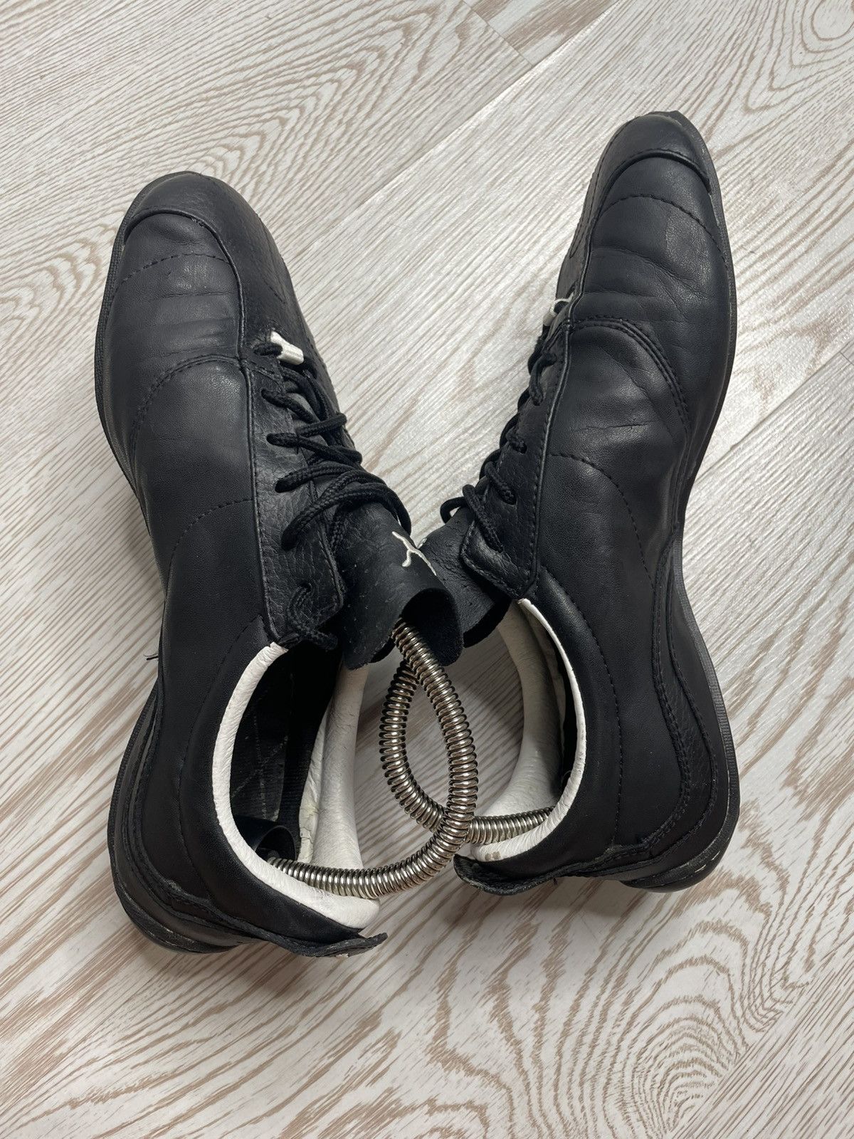 Vintage Vintage Y2K Puma Asana Japanese Black Leather Sneakers Size US 9 / IT 39 - 6 Thumbnail