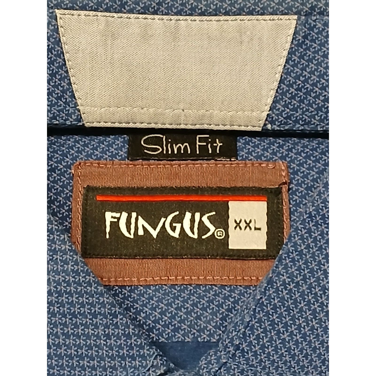 Other Fungus (2XL) Slim Fit Blue Dress Button Short Sleeve Shirt Size US XXL / EU 58 / 5 - 5 Thumbnail