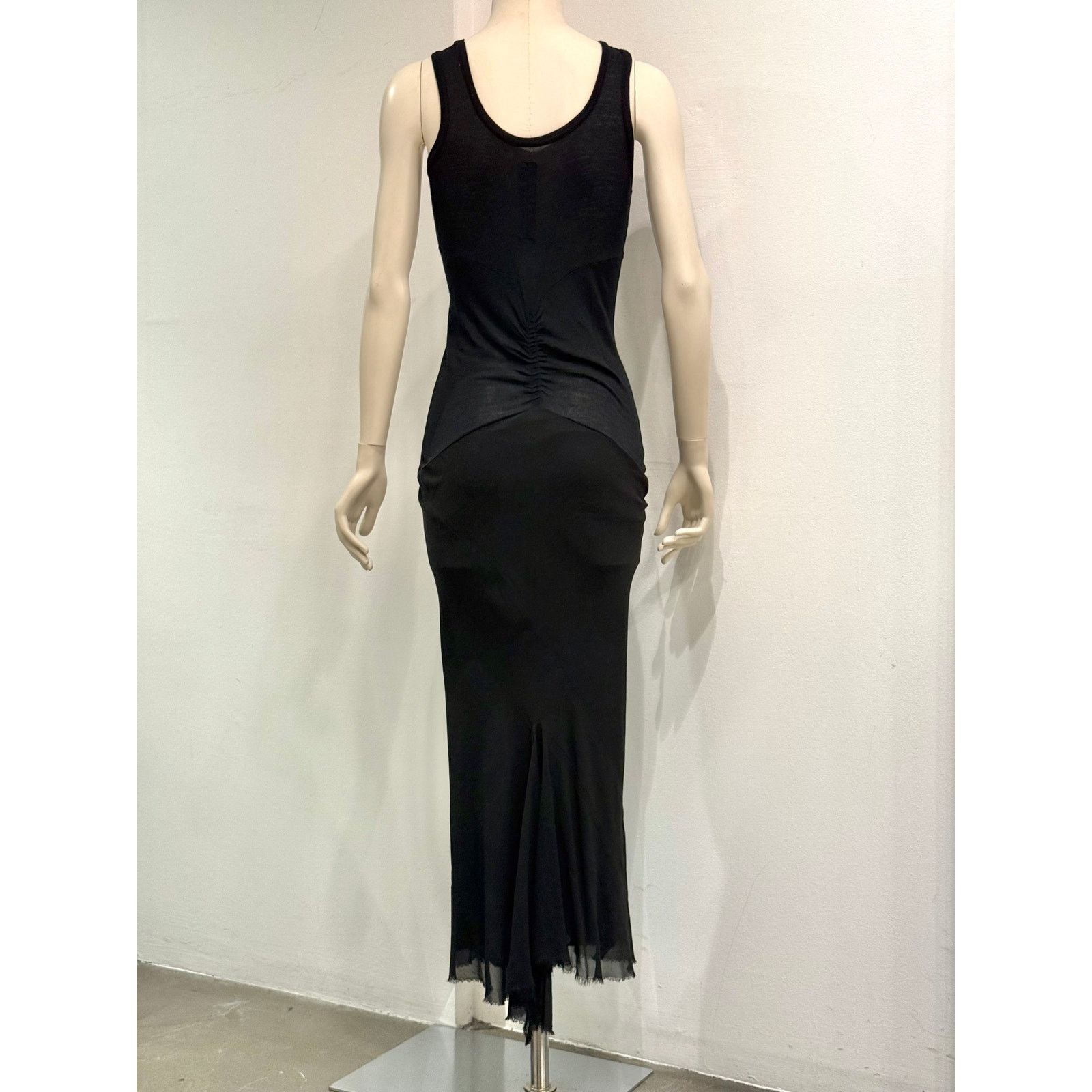 Rick Owens S/S2008 Rick Owens "Creatch" ruched maxi dress Size S / US 4 / IT 40 - 2 Thumbnail