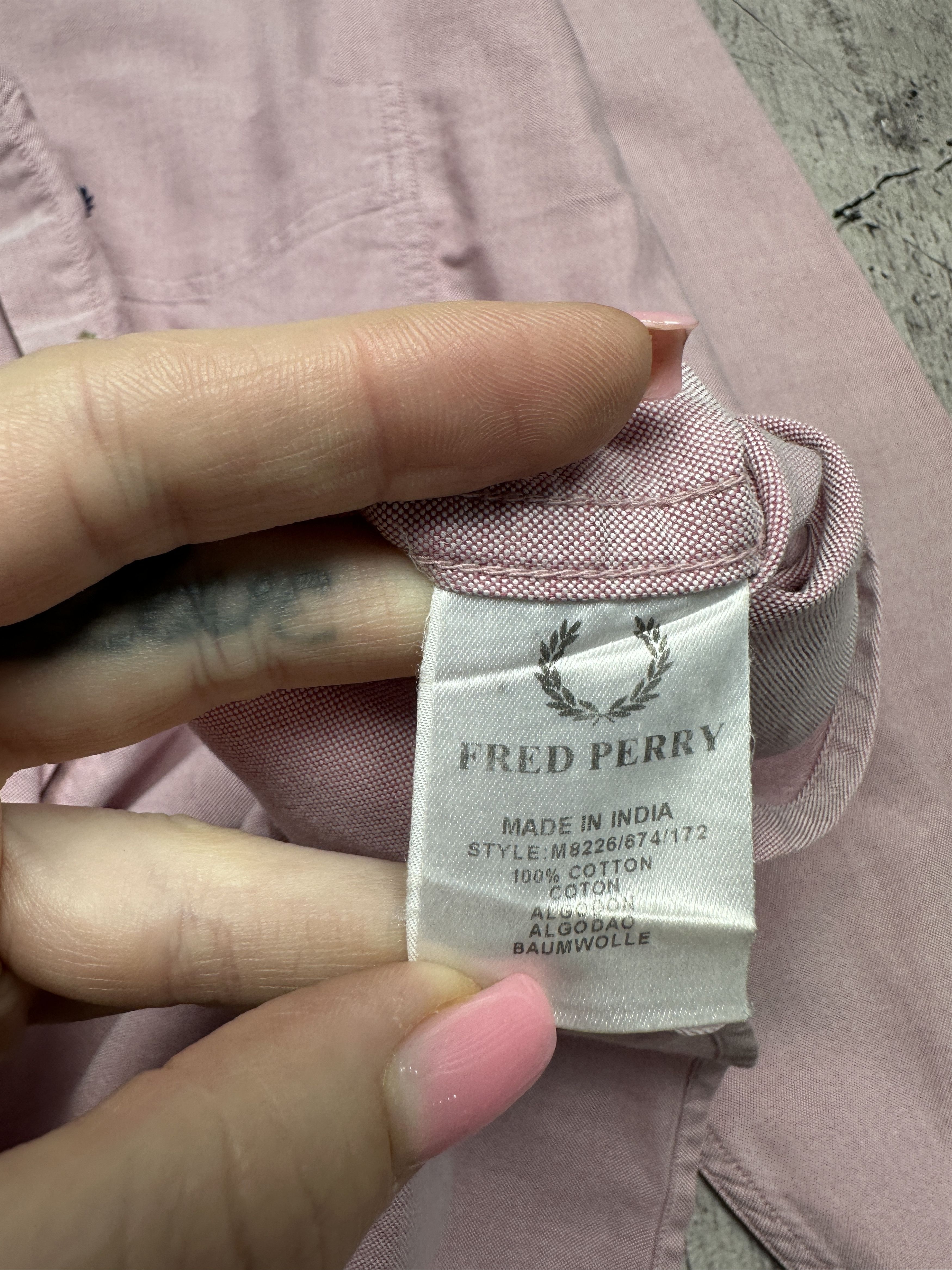 Fred Perry Fred Perry Vintage Mens Long Sleeve Pink Shirt Size US M / EU 48-50 / 2 - 6 Thumbnail
