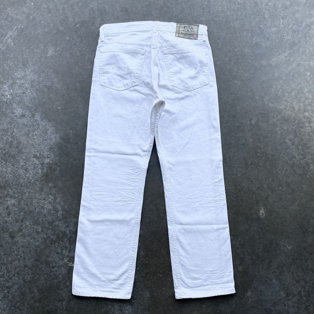 Polo Ralph Lauren × Vintage Polo Ralph Lauren White Denim Pants Size US 34 / EU 50 - 2 Thumbnail
