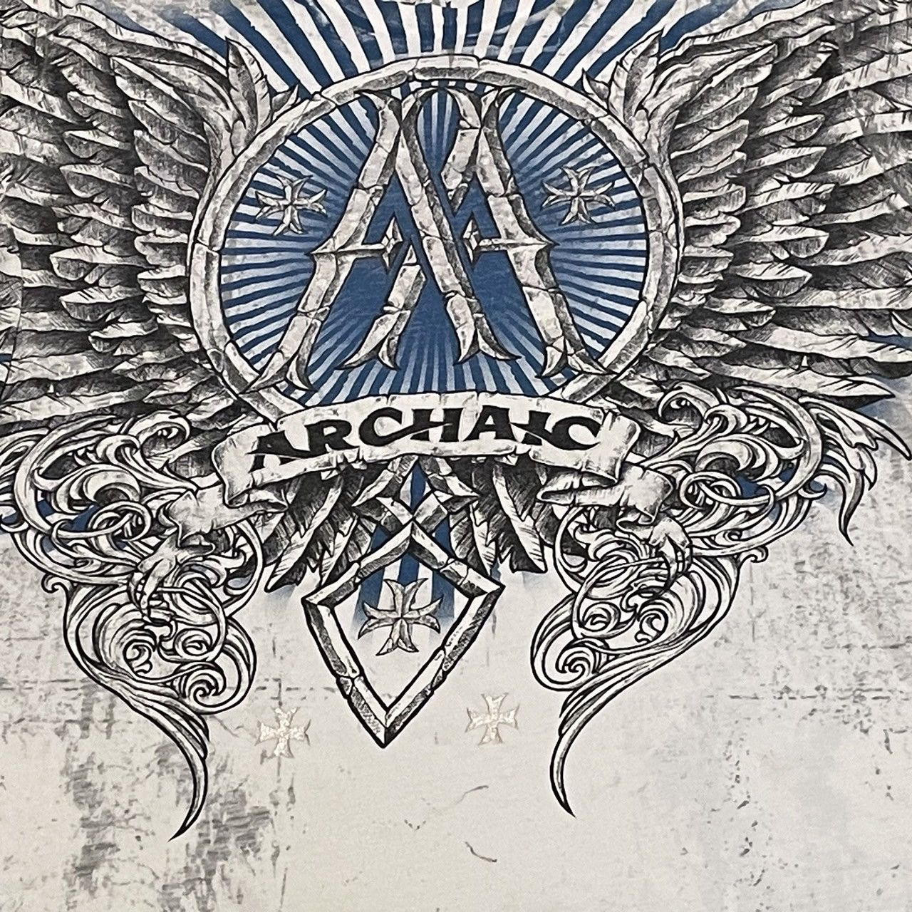 Affliction × Southpole × Tapout Rare Archaic By Affliction Wings Cross Tee Y2K Style Size US M / EU 48-50 / 2 - 2 Thumbnail