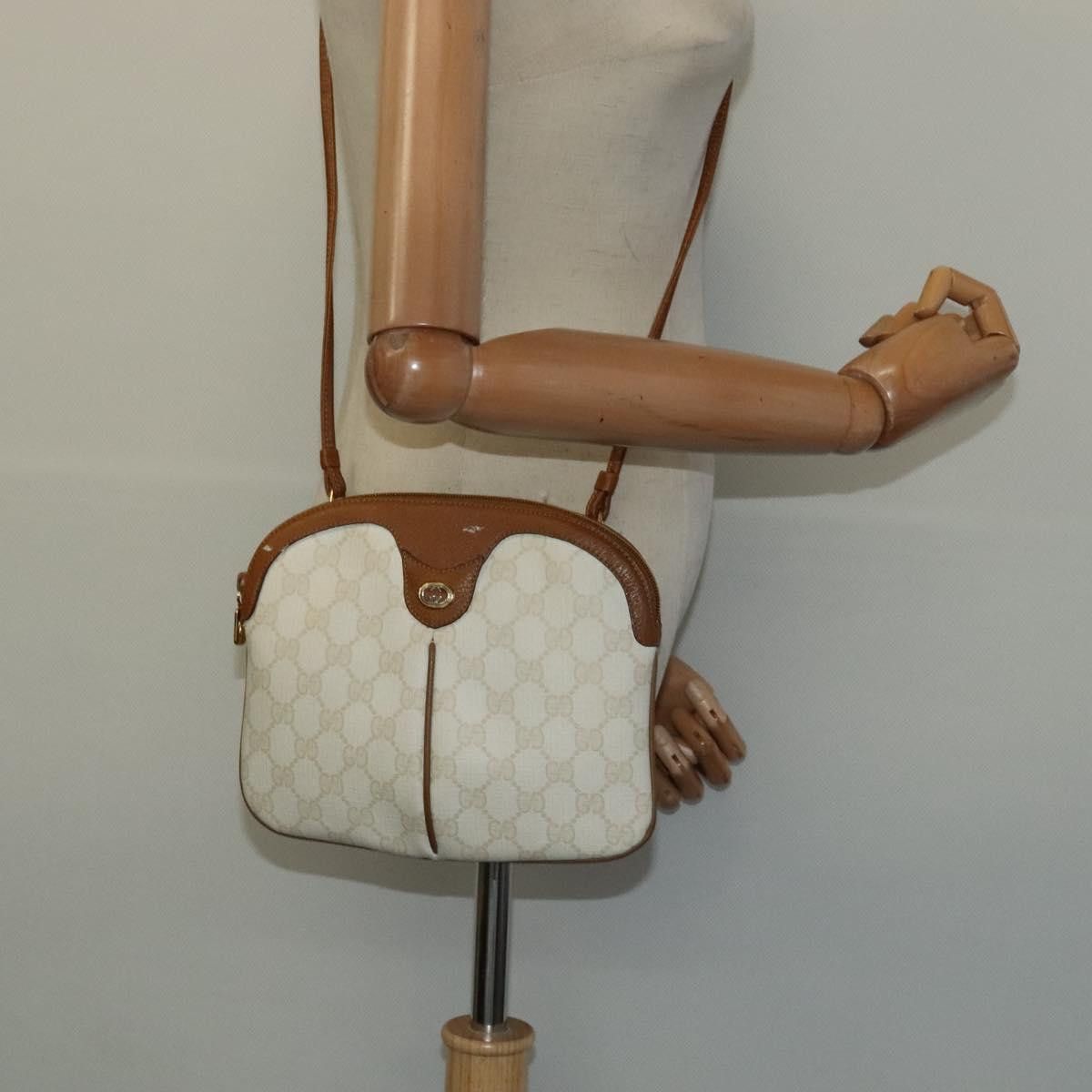 Gucci GUCCI GG Supreme Shoulder Bag Pvc White Gold 904 02 047 Size ONE SIZE - 21 Thumbnail