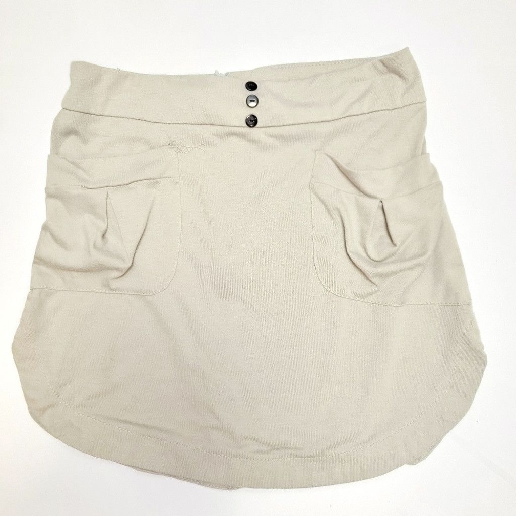 Other Beige Mini Skirt with Button Detail And Pockets Size 30" / US 8 / IT 44 - 1 Thumbnail