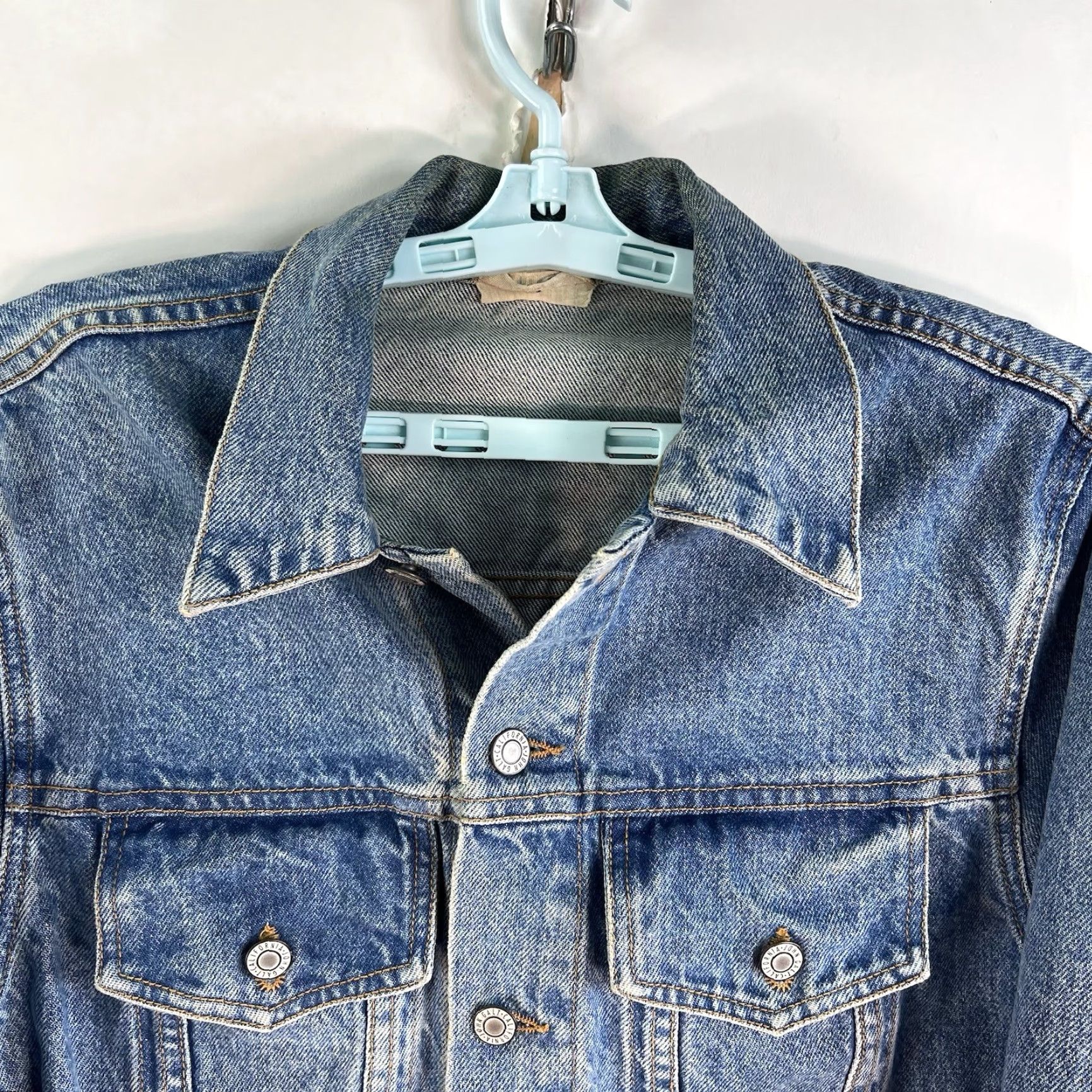 Vintage VINTAGE John Gault Denim Trucker Jacket Mens Size M Blue 90s Motorcycle Classic Size US M / EU 48-50 / 2 - 2 Thumbnail