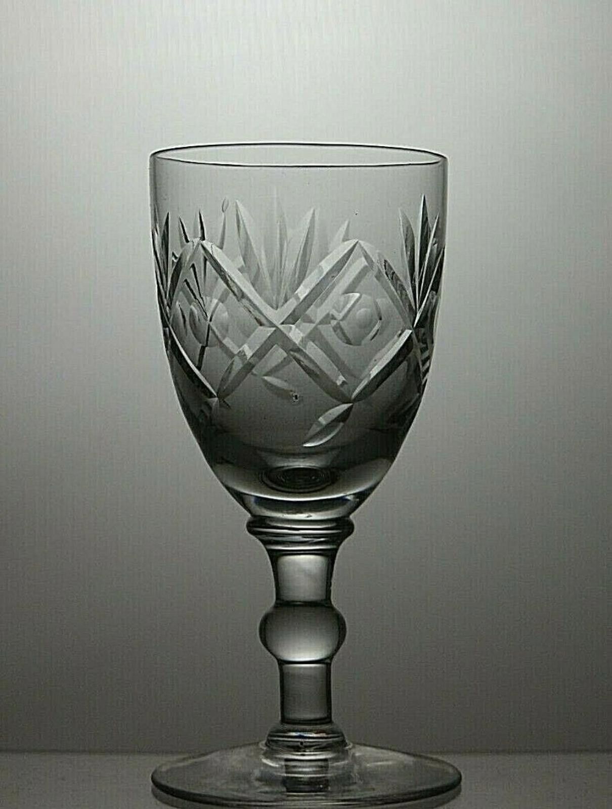 The Unbranded Brand Lead Crystal Cut Glass Set Of 5 Sherry Glasses 4 1/3" Size ONE SIZE - 5 Thumbnail