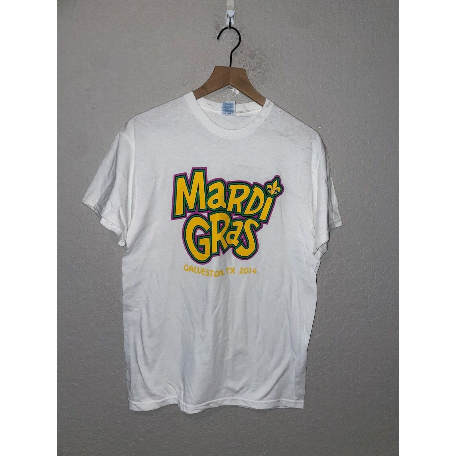 Delta Mardi Gras Shirt Galveston TX Texas White Tee New Orleans M Size US M / EU 48-50 / 2 - 1 Thumbnail