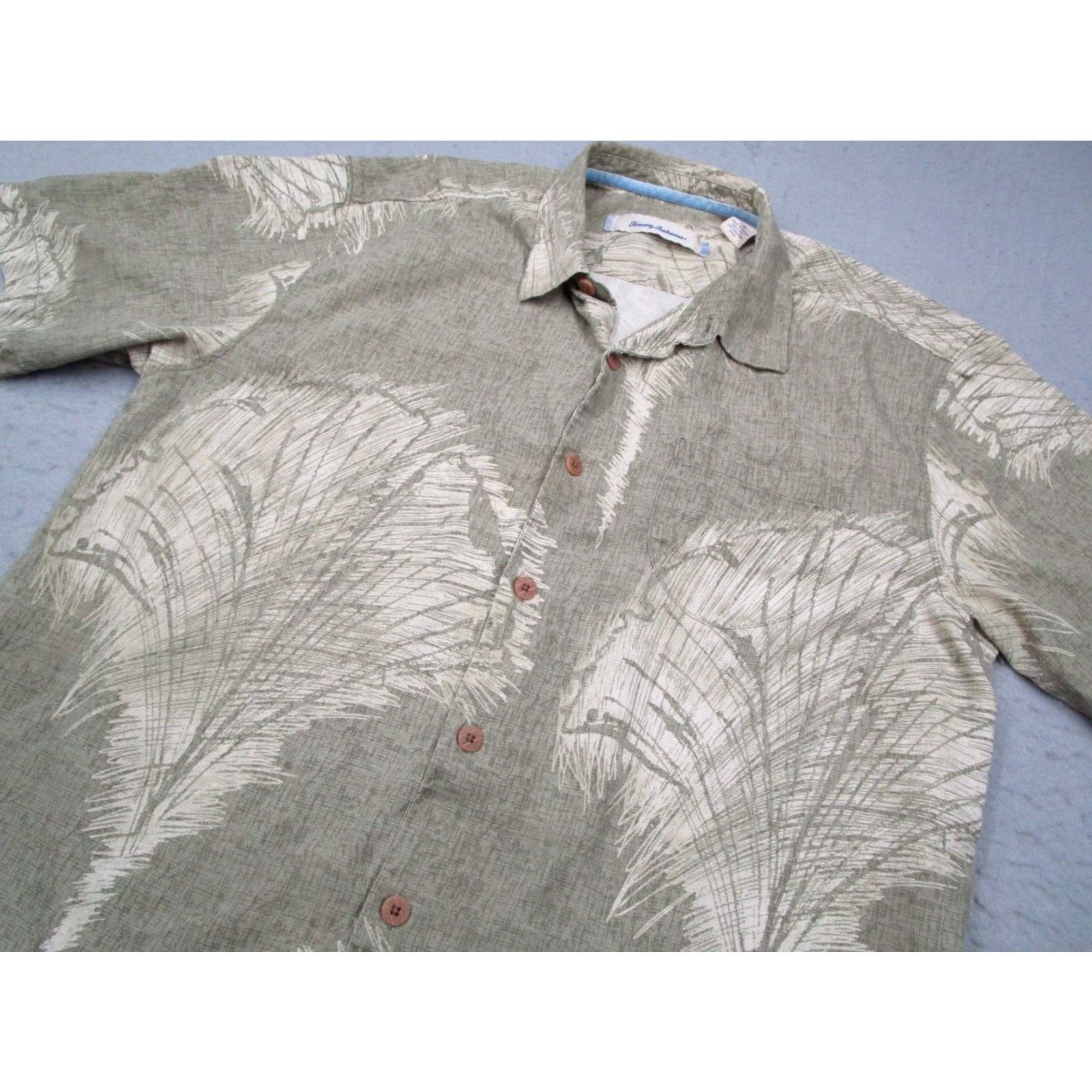 Tommy Bahama Vintage Tommy Bahama Men's Shirt Large Green Floral Short Sleeve Silk Hawaiian Casual Size US L / EU 52-54 / 3 - 2 Thumbnail