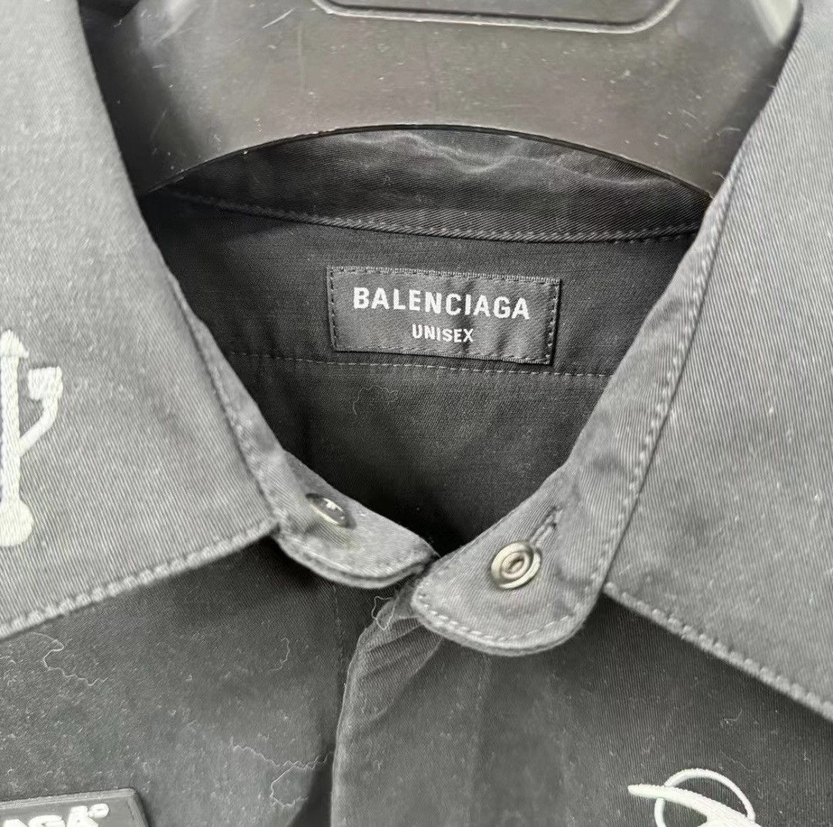 Balenciaga `Balenciaga 21aw GAMER Logo Shirt Size US M / EU 48-50 / 2 - 8 Thumbnail