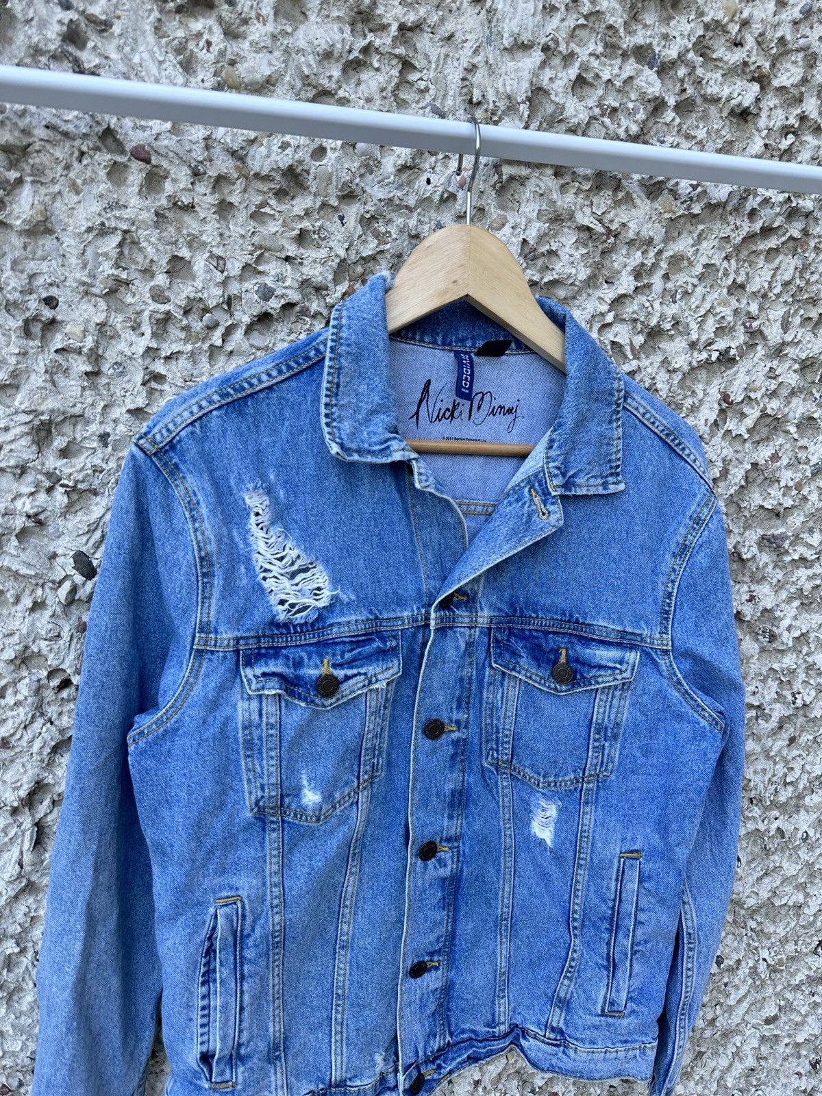 H&M Hm x Nicki Minaj denim jeans trucker jacket Size US S / EU 44-46 / 1 - 5 Thumbnail
