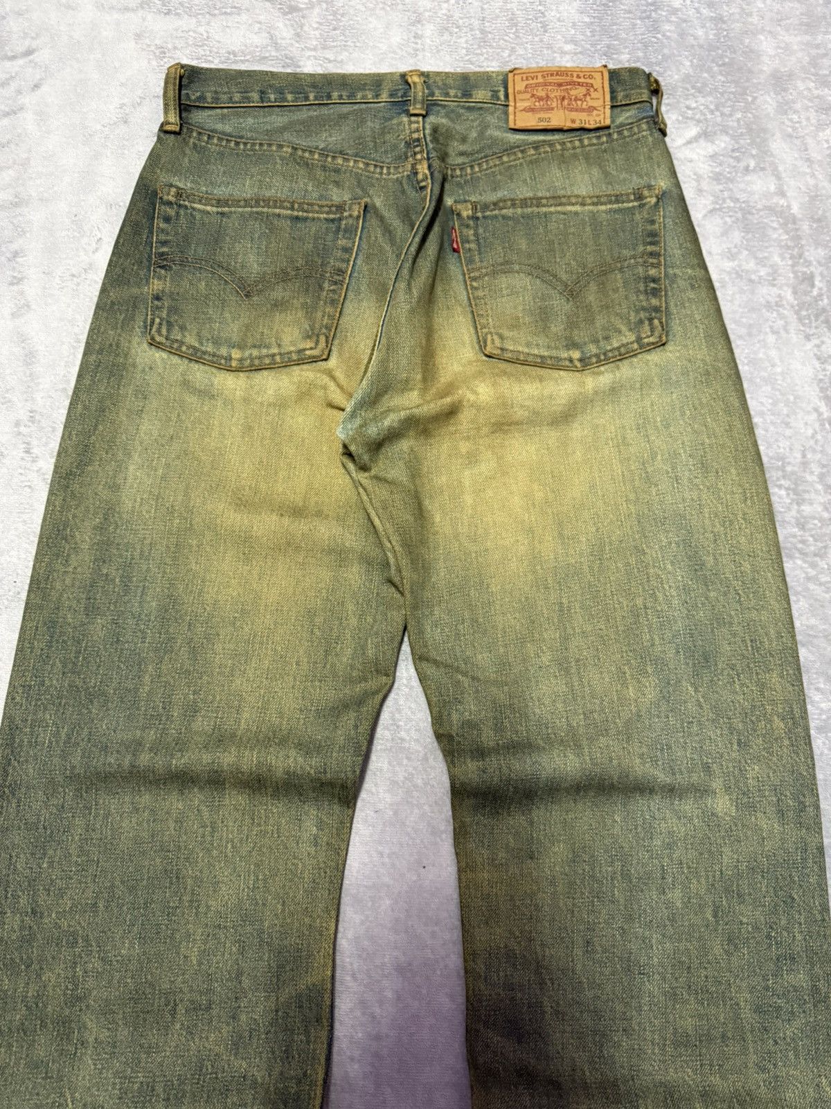 Levi's × Vintage Vintage 90s LEVIS 502 Big E LVC 60s Selvedge Mud Wash Jeans Size US 30 / EU 46 - 11 Thumbnail