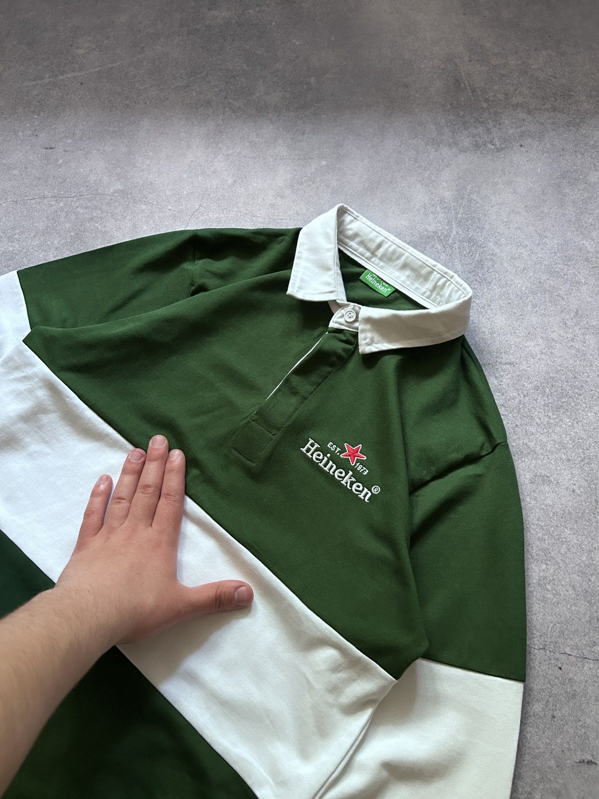 Heineken × Vintage Vintage Heineken jerseys mens rugby 🏉 y2k Size US M / EU 48-50 / 2 - 2 Thumbnail