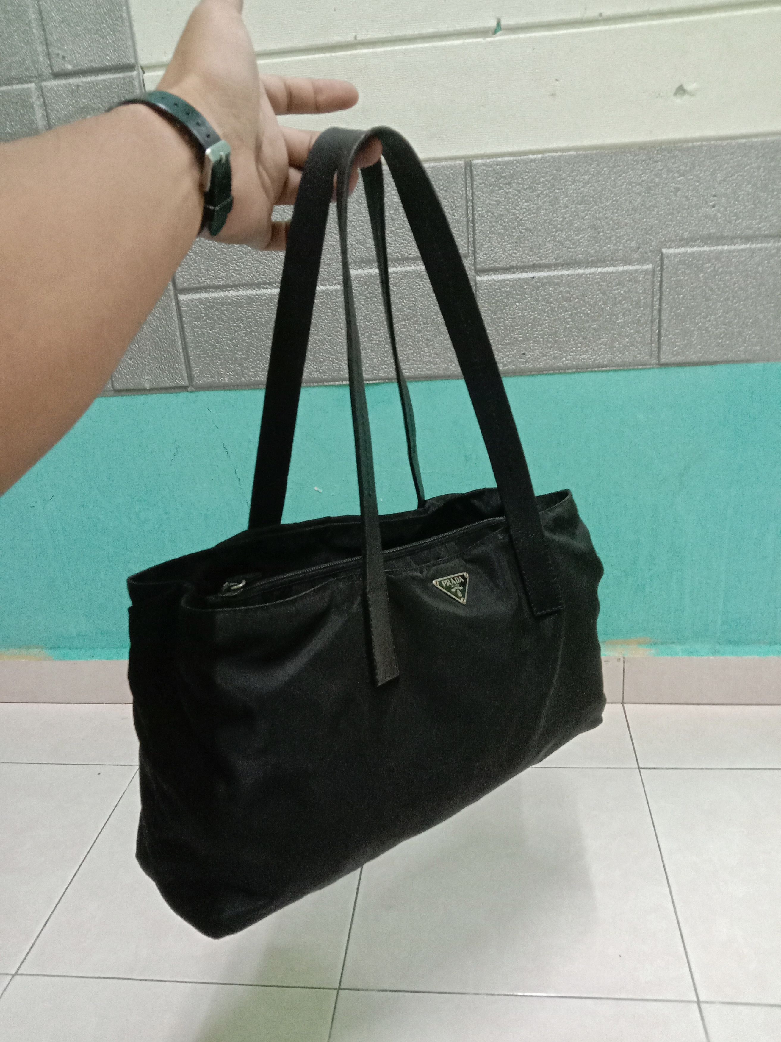 Prada Authentic Prada Nylon Leather Strap Bag Size ONE SIZE - 16 Thumbnail