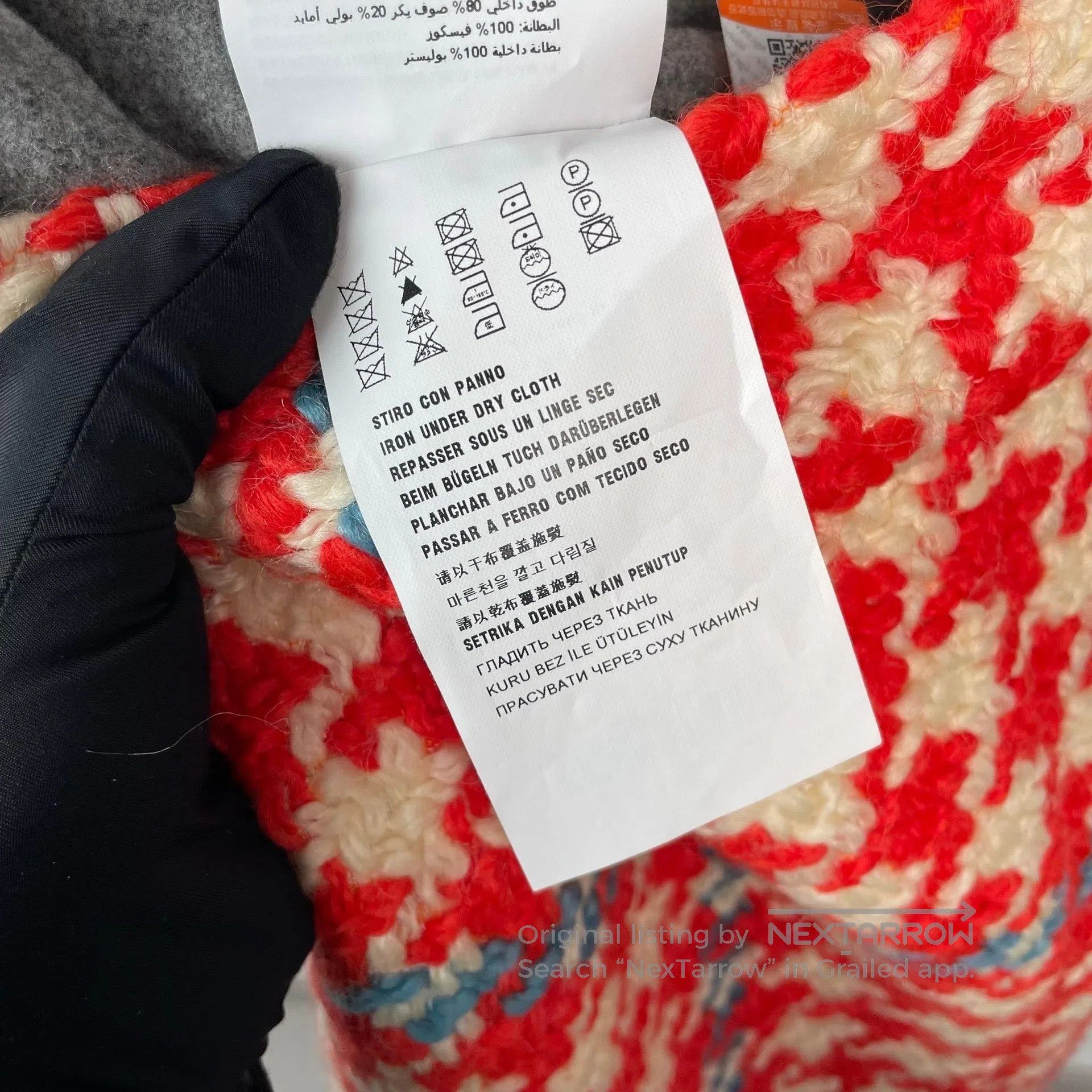 Miu Miu Miu Miu Red and White Plaid Wool Plaid Skirt| Size 37" - 8 Thumbnail
