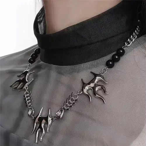 Other Metal Flame Stitching Pearl Necklace Size ONE SIZE - 4 Thumbnail