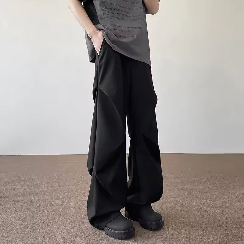Japanese Brand Trendy Black Loose Fit Trousers - Casual Streetwear Size US 32 / EU 48 - 4 Thumbnail