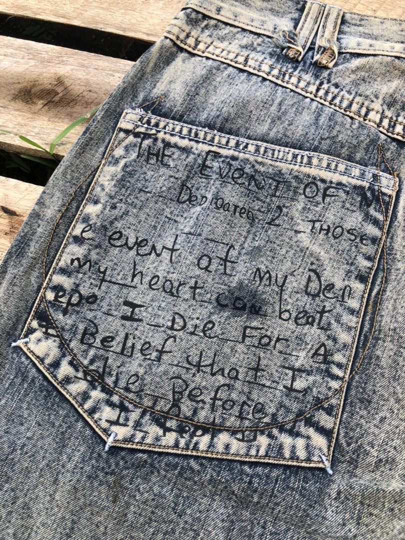Makaveli × Vintage Vintage Makaveli Tupac Shakur Denim Jeans Size US 32 / EU 48 - 9 Thumbnail