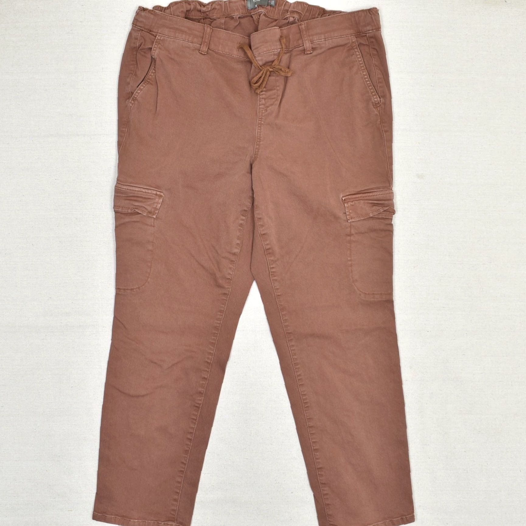 Torrid Torrid Red Cotton Blend Jeans Cargo Straight Pants 2 Plus Size Drawstring Womens Size 26" / US 2 / IT 38 - 2 Thumbnail