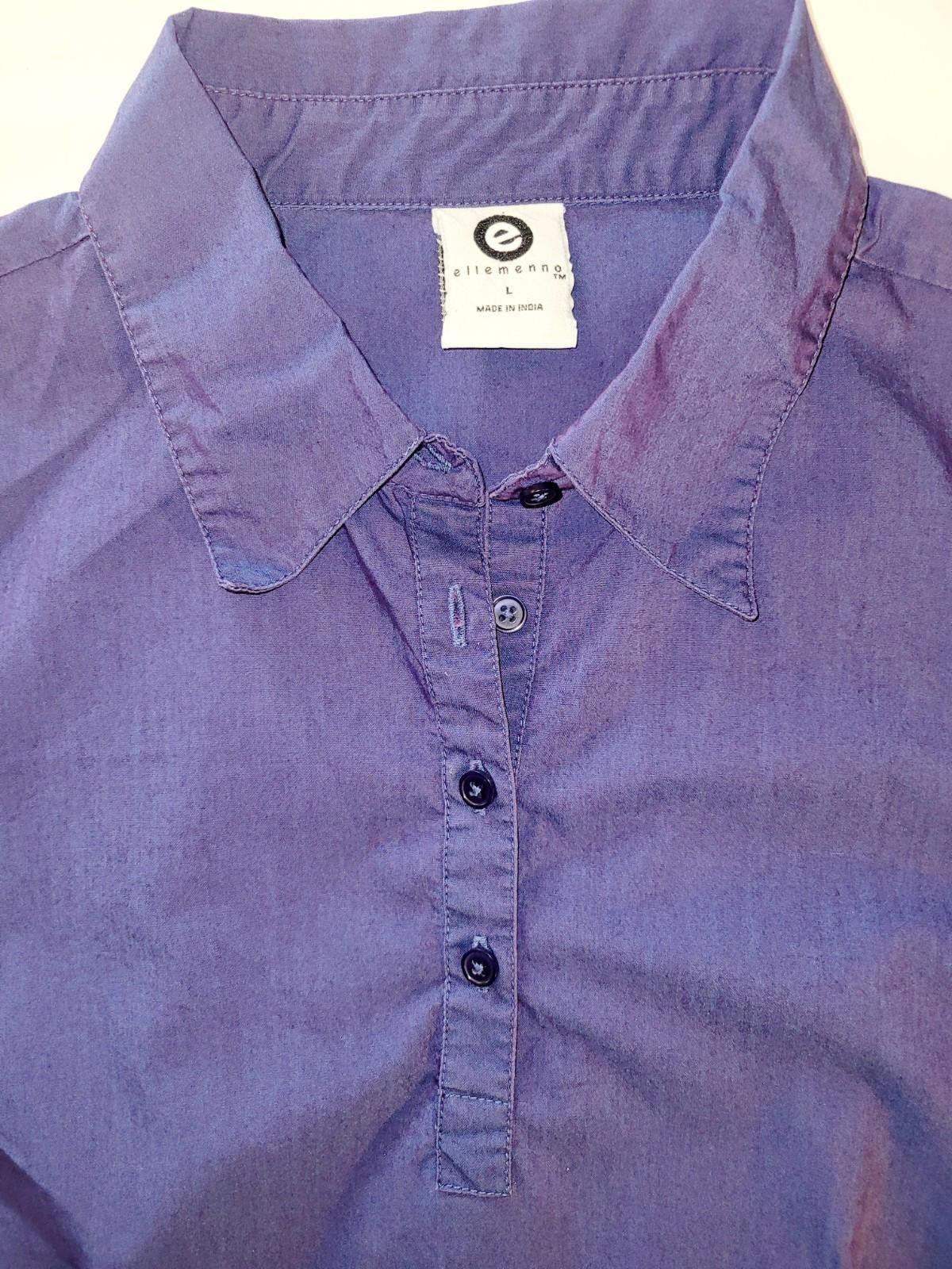 Designer ellemenno women's LG. 3/4 sleeve collared purple Size L / US 10 / IT 46 - 3 Thumbnail