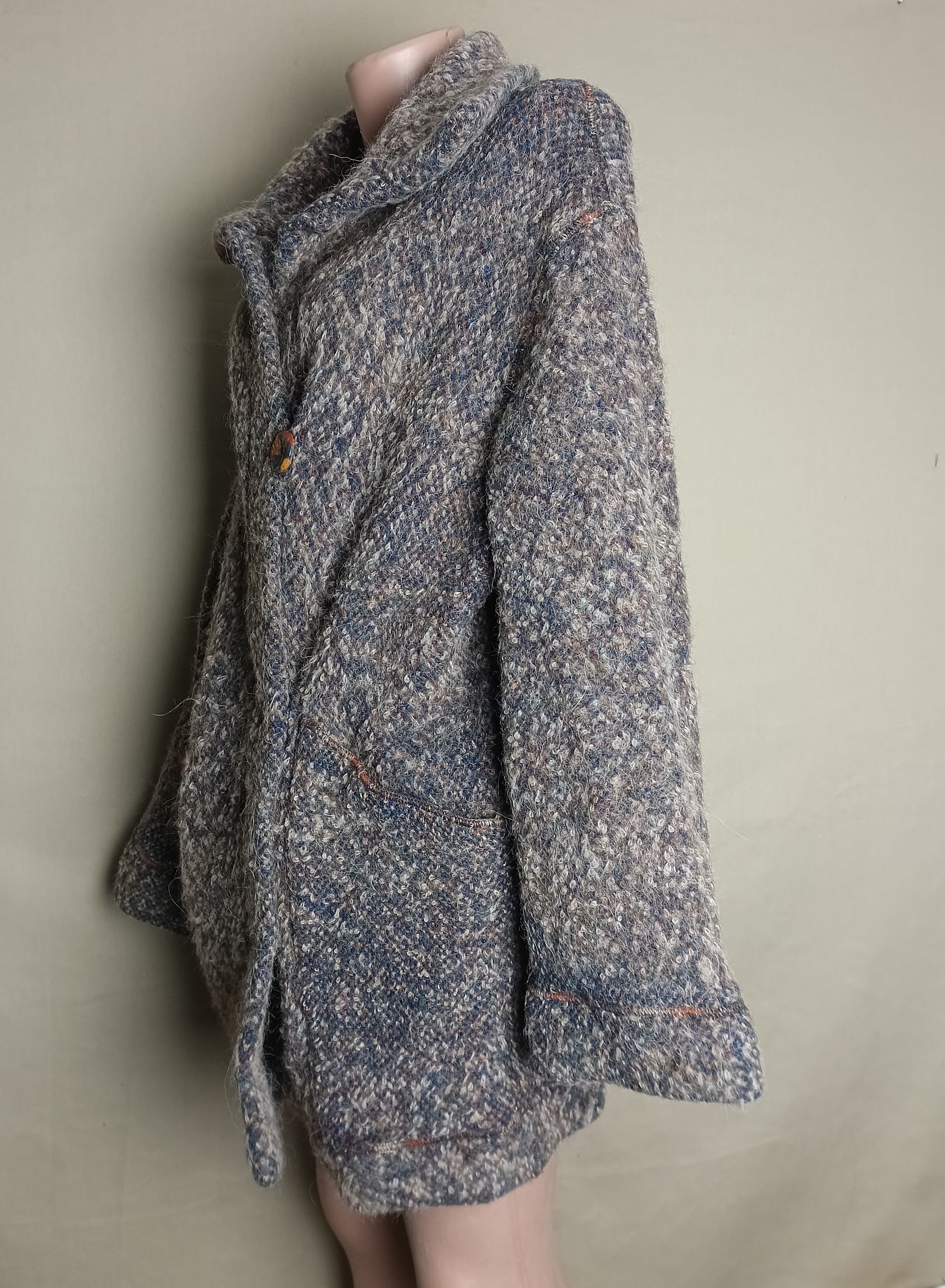 Missoni × Vintage MISSONI Floral 80s Wool Mohair Alpaca Doubleside Coat S Size S / US 4 / IT 40 - 9 Thumbnail