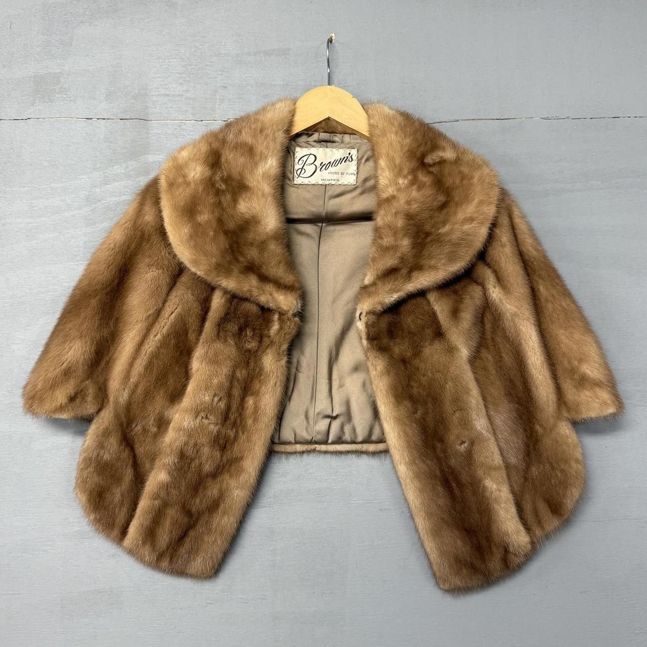 Vintage True Vintage Mink Fur Satin Lined Cape Stole Wrap Women’s Size ONE SIZE - 3 Thumbnail