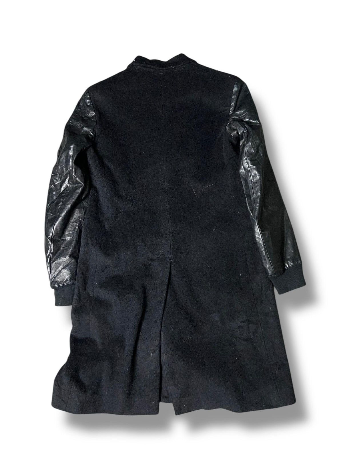 DRESSEDUNDRESSED DRESSUNDRESSED Long Coat with Leather Sleeves (152) Size US XXS / EU 40 - 5 Thumbnail