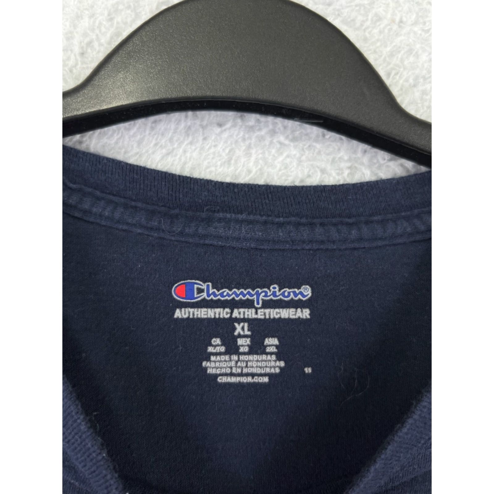 Champion Champion Shirt Mens XL Blue Crew Neck Logo Short Sleeve Cotton Size US XL / EU 56 / 4 - 4 Thumbnail