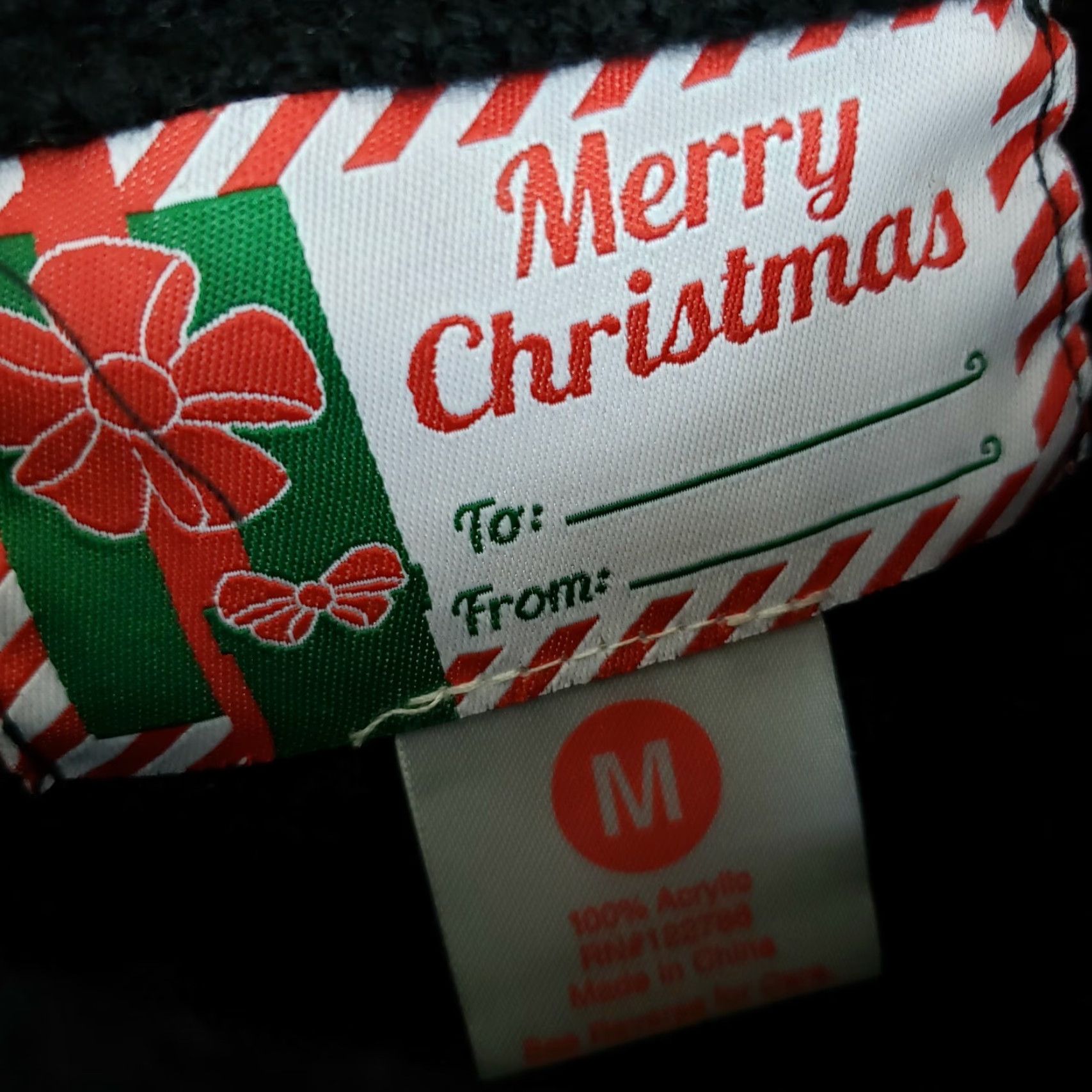 Vintage Ugly Christmas Sweater Womens Sz Medium Black Green Mustache Naughty or Nice Brand Great Christmas Sweater Slim Pullover Knit Acrylic Womens M Size M / US 6-8 / IT 42-44 - 5 Thumbnail