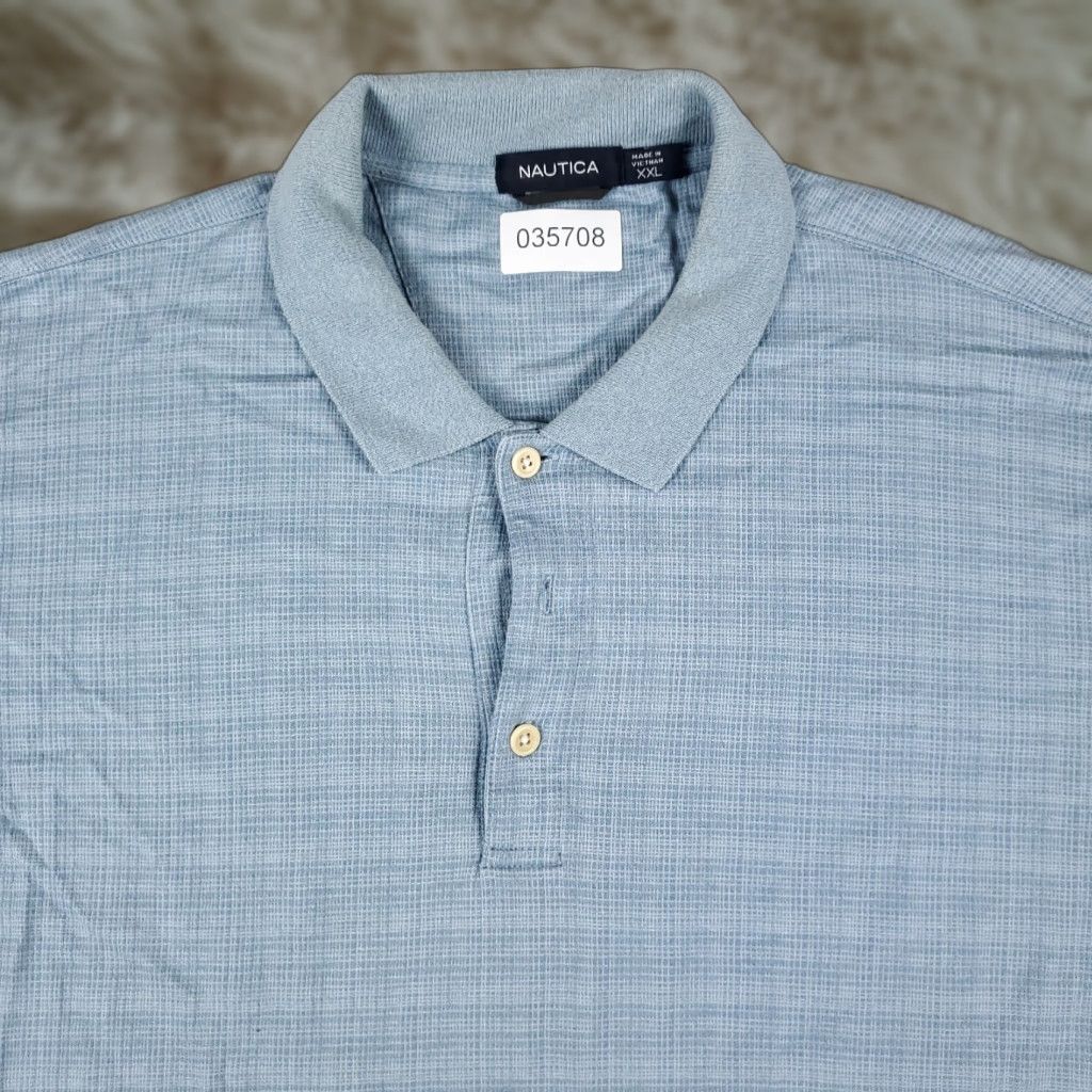 Nautica Nautica Polo Shirt Mens 2XL Blue Solid Short Sleeve Button-Front Casual Classic Logo Polo Mens 2XL Black Size US XXL / EU 58 / 5 - 1 Thumbnail