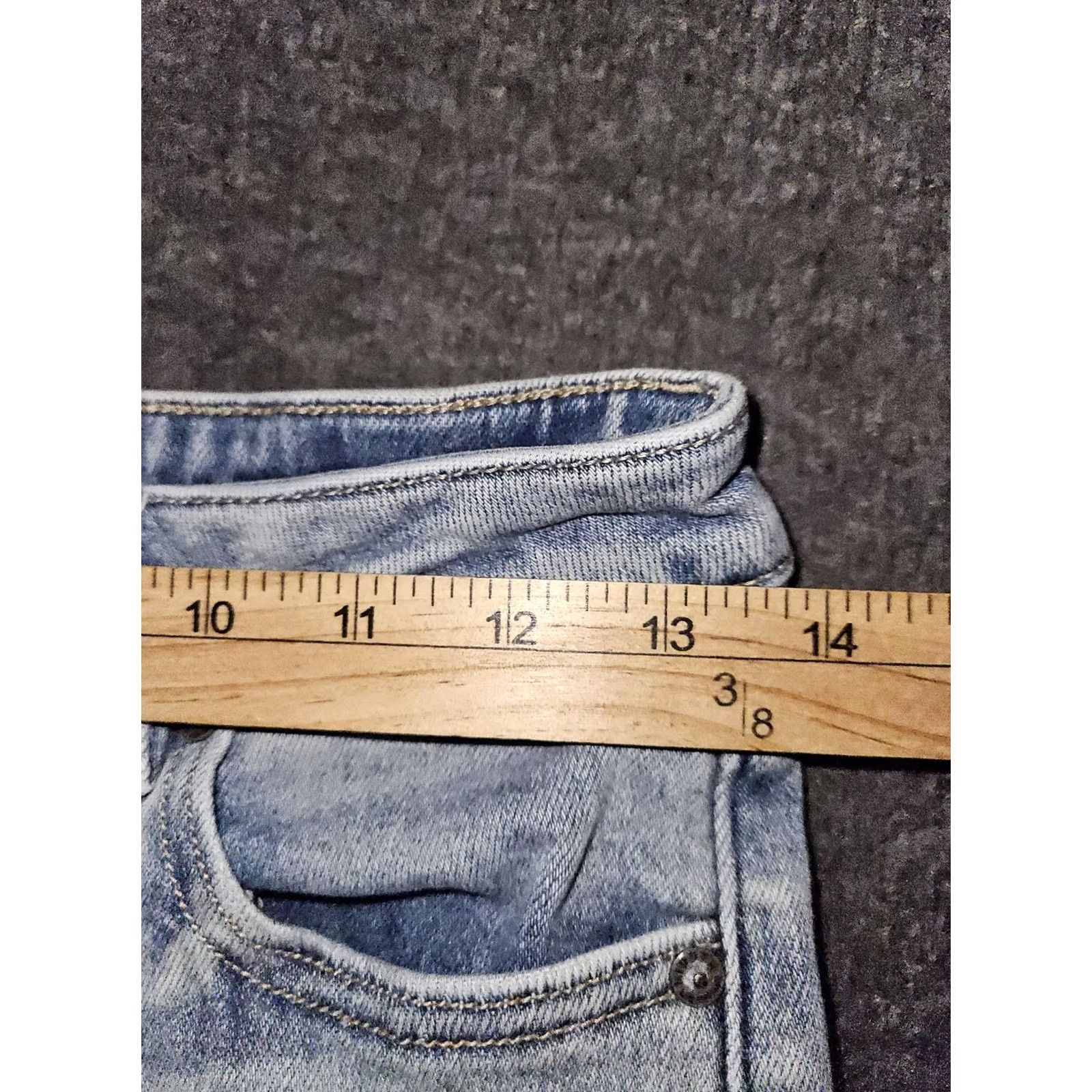 Vintage Hidden Jeans Womens 27 Light Wash Distressed Flare Raw Hem High Rise Stretch Jeans Size 27" / US 4 / IT 40 - 4 Thumbnail