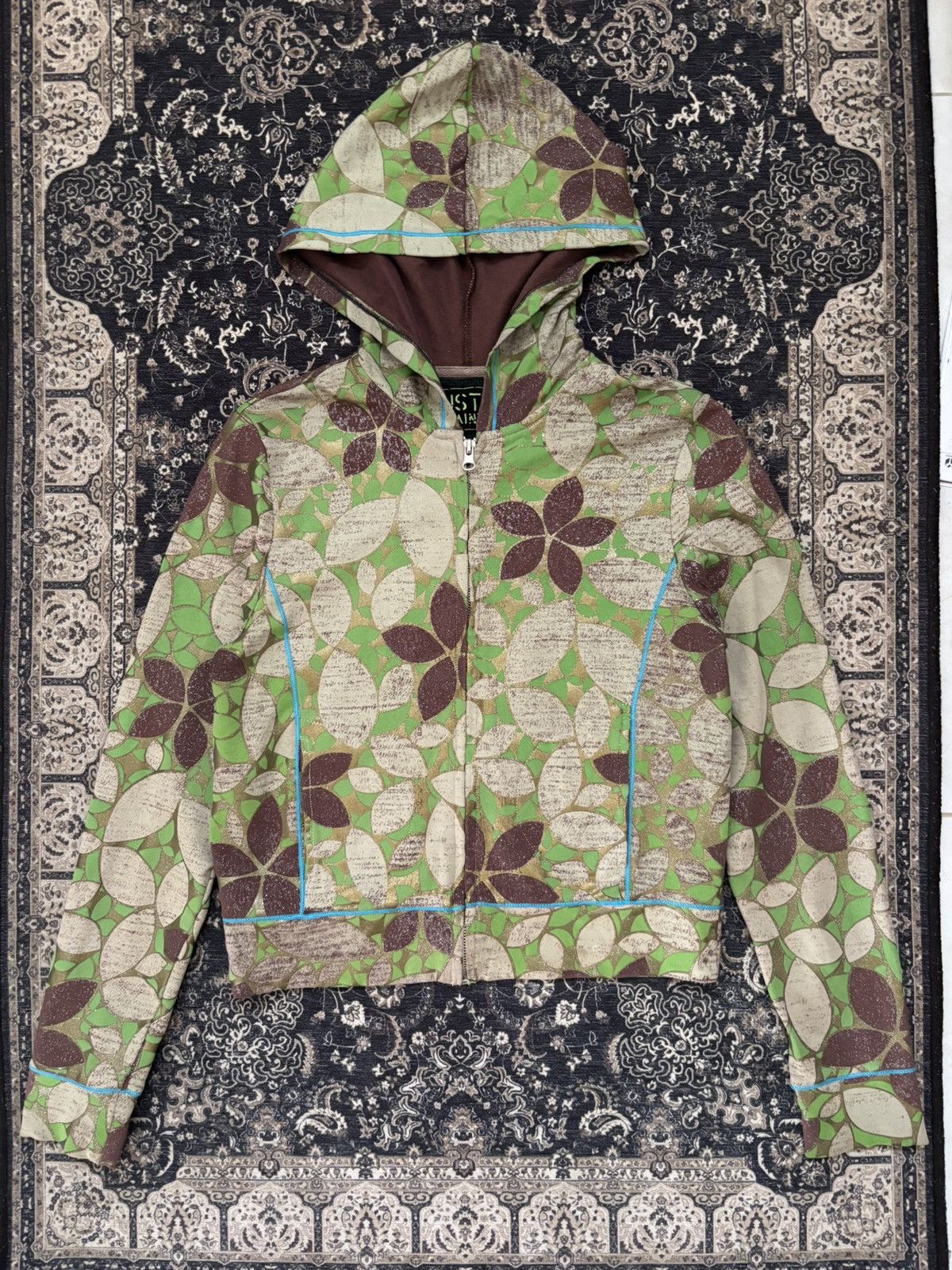 Custo Barcelona Vintage Custo Barcelona Floral All Over Print Zipper Hoodie Size S / US 4 / IT 40 - 1 Thumbnail