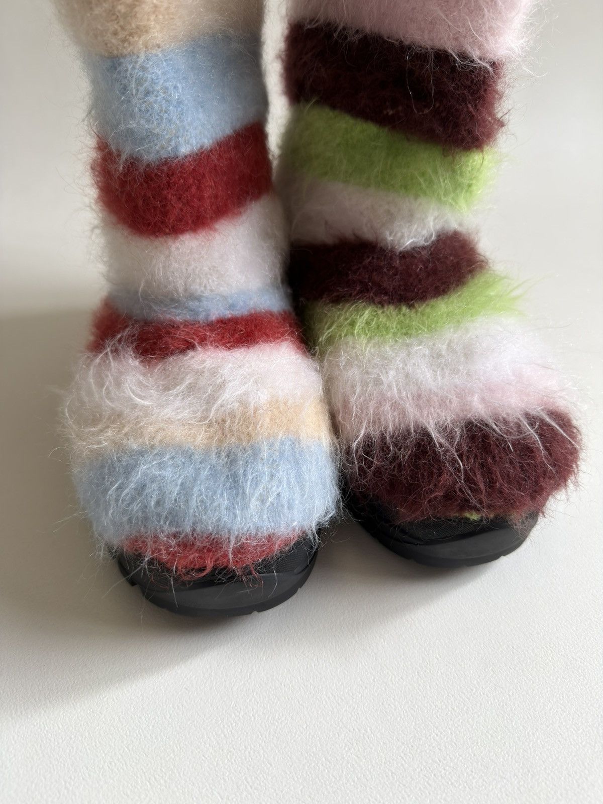 Marni Sample Striped Mohair Engineer Boots Size US 10 / EU 43 - 13 Thumbnail