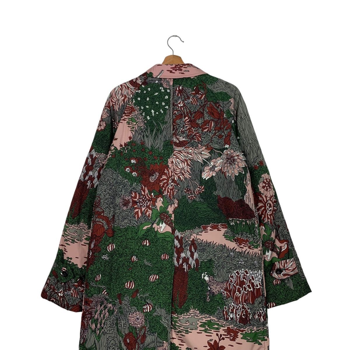 Japanese Brand THEATRE Motif Design Fullprint Overcoat Jacket #2032-C88 Size US M / EU 48-50 / 2 - 8 Thumbnail